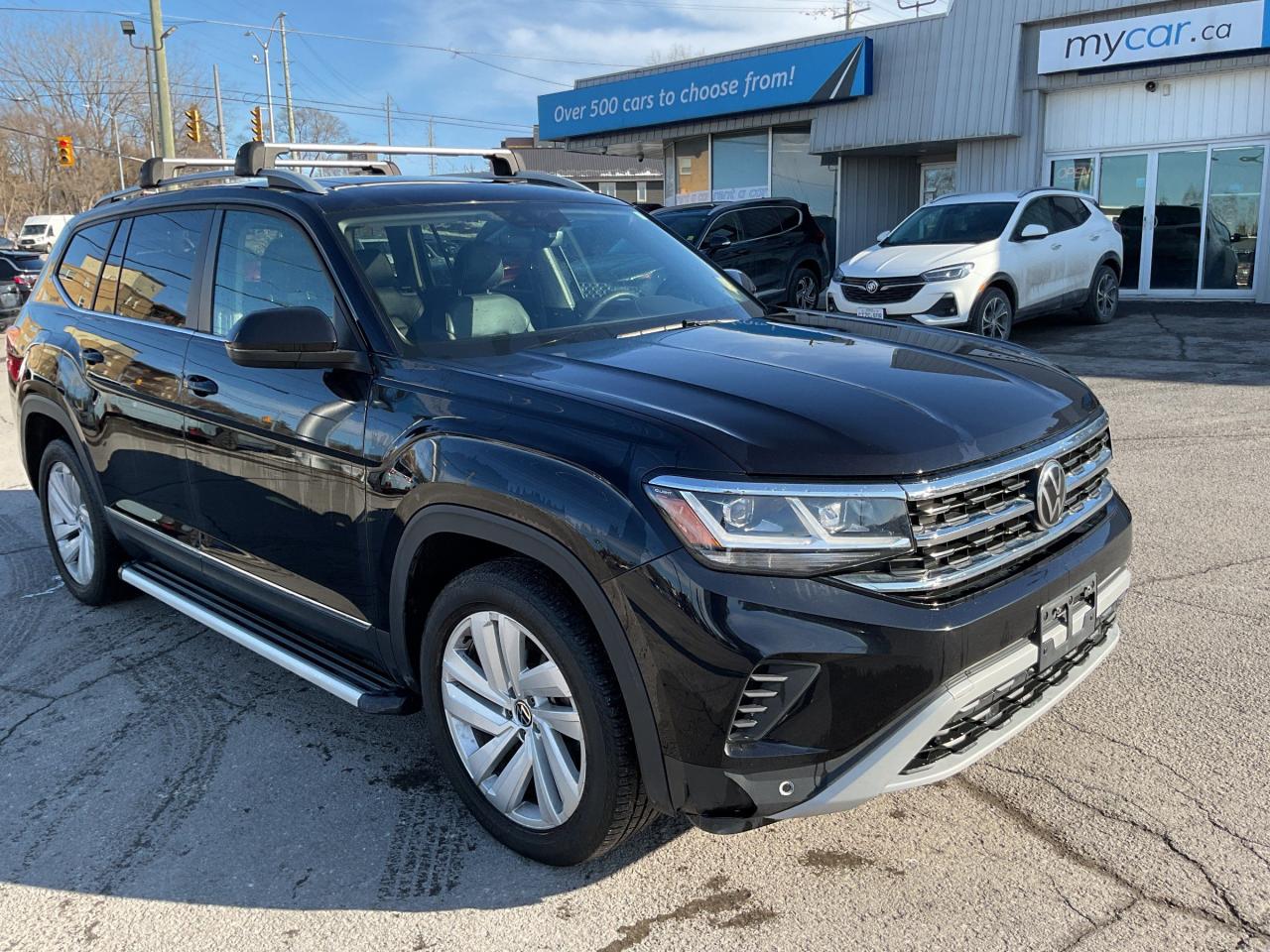 Used 2021 Volkswagen Atlas 3.6 FSI Highline 3.6L HIGHLINE 4MOTION!!!!   SUNROOF. LEATHER. NAV. HEATED SEATS. BACKUP CAM. A/C. CRUISE. PWR GROUP. for sale in Kingston, ON