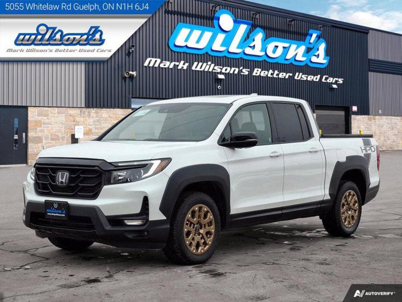 Used 2023 Honda Ridgeline Black Edition  w/ HPD Package | Leather | Sunroof | Nav | Cooled + Heated Seats | CarPlay + Android for sale in Guelph, ON