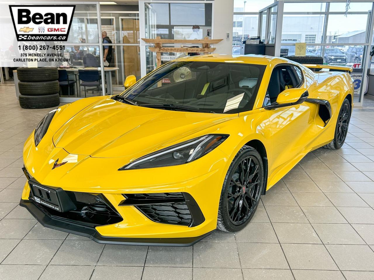 New 2025 Chevrolet Corvette Stingray 6.2L V8 WITH REMOTE START/ENTRY, HEATED/VENTILATED SEATS, HEATED STEERING WHEEL, GT BUCKET SEATS, HD REAR VISION CAMERA, BOSE AUDIO, APPLE CARPLAY AND ANDROID AUTO, Z51 PERFORMANCE PACKAGE for sale in Carleton Place, ON