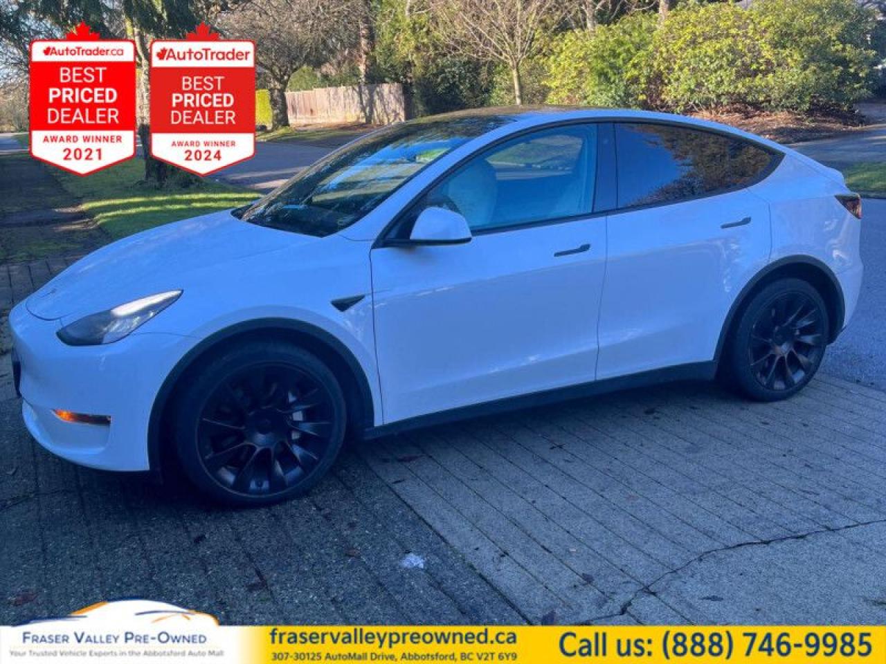 Used 2021 Tesla Model Y Long Range  Brand New Battery, White Interior for sale in Abbotsford, BC