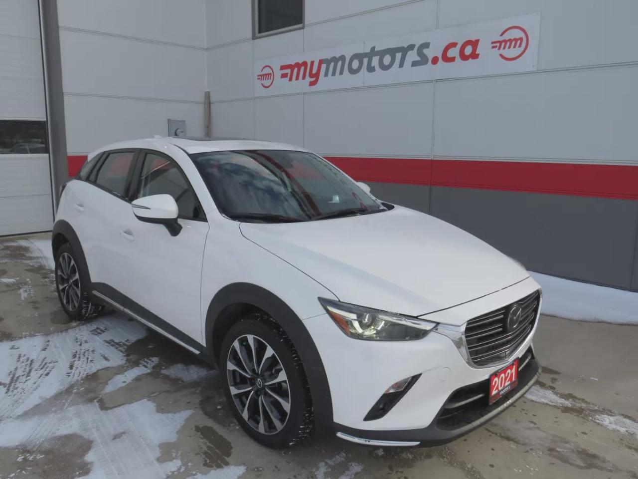 Used 2021 Mazda CX-3 GT (**ALLOY RIMS**LEATHER**SUNROOF**NAVIGATION**HEADS UP DISPLAY**BOSE SOUND SYSTEM**REVERSE CAMERA**POWER SEATS**CUSTOM CX-3 FLOOR MATS**LANE ASSIST**CRUISE CONTROL**BLUETOOTH**PUSH BUTTON START**USB**AUX**SPORT MODE**ELECTRIC PARKING BRAKE**) for sale in Tillsonburg, ON