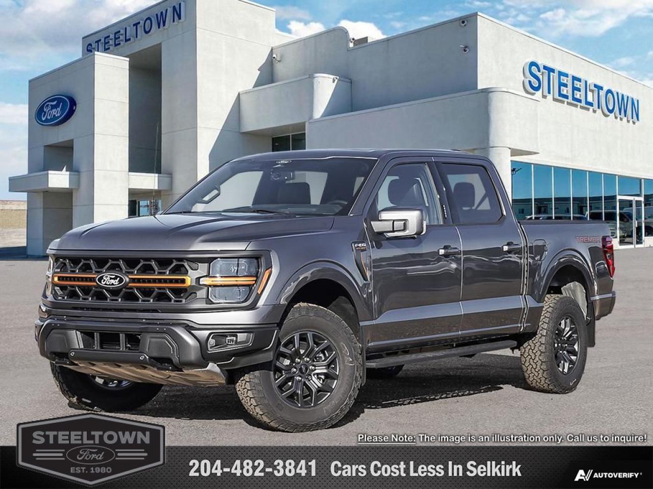 <b>Off-Road Package,  Heated Seats,  Climate Control,  Aluminum Wheels,  Running Boards!</b><br> <br> <br> <br>We value your TIME, we wont waste it or your gas is on us!   We offer extended test drives and if you cant make it out to us we will come straight to you!<br> <br>  From powerful engines to smart tech, theres an F-150 to fit all aspects of your life. <br> <br>Just as you mold, strengthen and adapt to fit your lifestyle, the truck you own should do the same. The Ford F-150 puts productivity, practicality and reliability at the forefront, with a host of convenience and tech features as well as rock-solid build quality, ensuring that all of your day-to-day activities are a breeze. Theres one for the working warrior, the long hauler and the fanatic. No matter who you are and what you do with your truck, F-150 doesnt miss.<br> <br> This carbonized grey metallic Crew Cab 4X4 pickup   has an automatic transmission and is powered by a  400HP 3.5L V6 Cylinder Engine.<br> <br> Our F-150s trim level is Tremor. Upgrading to this Ford F-150 Tremor is a great choice as it comes loaded with exclusive aluminum wheels, a performance off-road suspension, a dual stainless steel exhaust with black tip, front fog lights, remote keyless entry and remote engine start, Ford Co-Pilot360 that features lane keep assist, pre-collision assist and automatic emergency braking. Enhanced features include body colored exterior accents, SYNC 4 with enhanced voice recognition, Apple CarPlay and Android Auto, FordPass Connect 4G LTE, steering wheel mounted cruise control, a powerful audio system, trailer hitch and sway control, cargo box lights, power door locks and a rear view camera to help when backing out of a tight spot. This vehicle has been upgraded with the following features: Off-road Package,  Heated Seats,  Climate Control,  Aluminum Wheels,  Running Boards,  Remote Start,  Sync. <br><br> View the original window sticker for this vehicle with this url <b><a href=http://www.windowsticker.forddirect.com/windowsticker.pdf?vin=1FTFW4L89SFA41986 target=_blank>http://www.windowsticker.forddirect.com/windowsticker.pdf?vin=1FTFW4L89SFA41986</a></b>.<br> <br>To apply right now for financing use this link : <a href=http://www.steeltownford.com/?https://CreditOnline.dealertrack.ca/Web/Default.aspx?Token=bf62ebad-31a4-49e3-93be-9b163c26b54c&La target=_blank>http://www.steeltownford.com/?https://CreditOnline.dealertrack.ca/Web/Default.aspx?Token=bf62ebad-31a4-49e3-93be-9b163c26b54c&La</a><br><br> <br/>    0% financing for 60 months. 1.99% financing for 84 months.  Incentives expire 2025-03-31.  See dealer for details. <br> <br>Family owned and operated in Selkirk for 35 Years.  <br>Steeltown Ford is located just 20 minutes North of the Perimeter Hwy, with an onsite banking center that offers free consultations. <br>Ask about our special dealer rates available through all major banks and credit unions.<br>Dealer retains all rebates, plus taxes, govt fees and Steeltown Protect Plus.<br>Steeltown Ford Protect Plus includes:<br>- Life Time Tire Warranty <br>Dealer Permit # 1039<br><br><br> Come by and check out our fleet of 100+ used cars and trucks and 140+ new cars and trucks for sale in Selkirk.  o~o