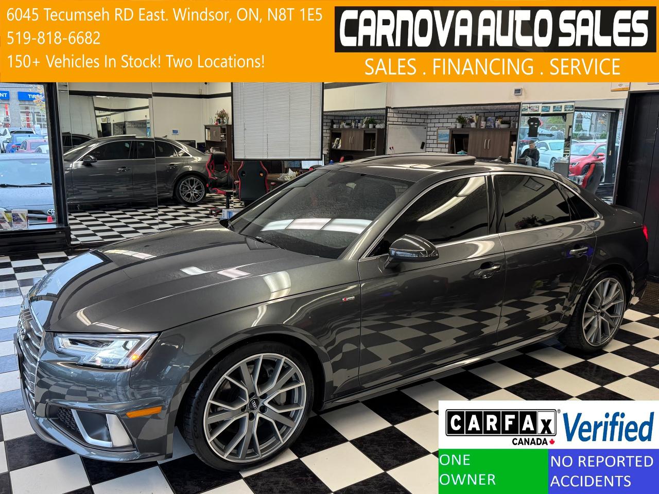 Used 2019 Audi A4 PROGRESIV Quattro S Line+BSM+NewTires+CLEAN CARFAX for sale in Windsor, ON