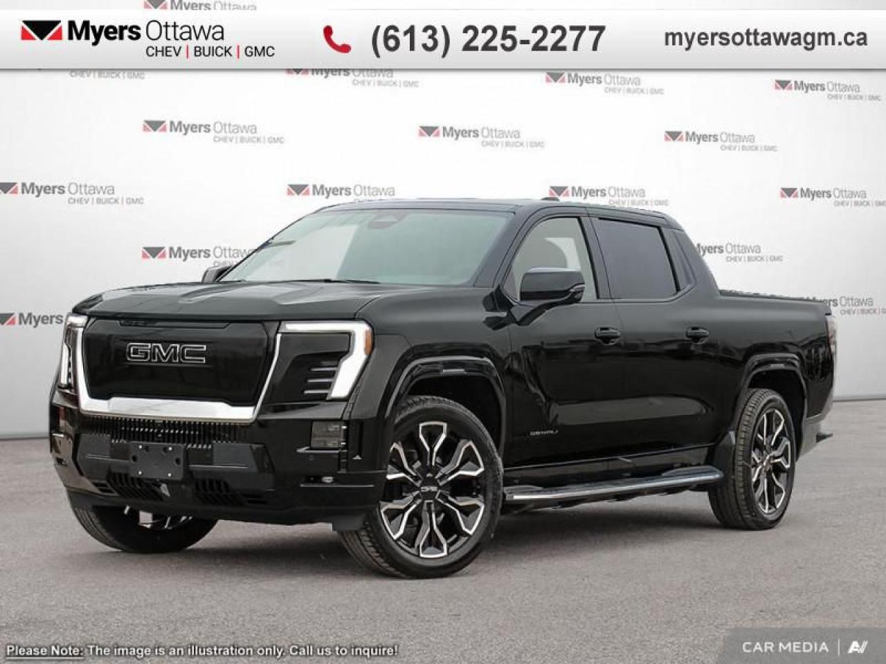 New 2025 GMC Sierra EV Max Range Denali  SIERRA EV, DENALI MAX RANGE, BLACK ON BLACK for sale in Ottawa, ON