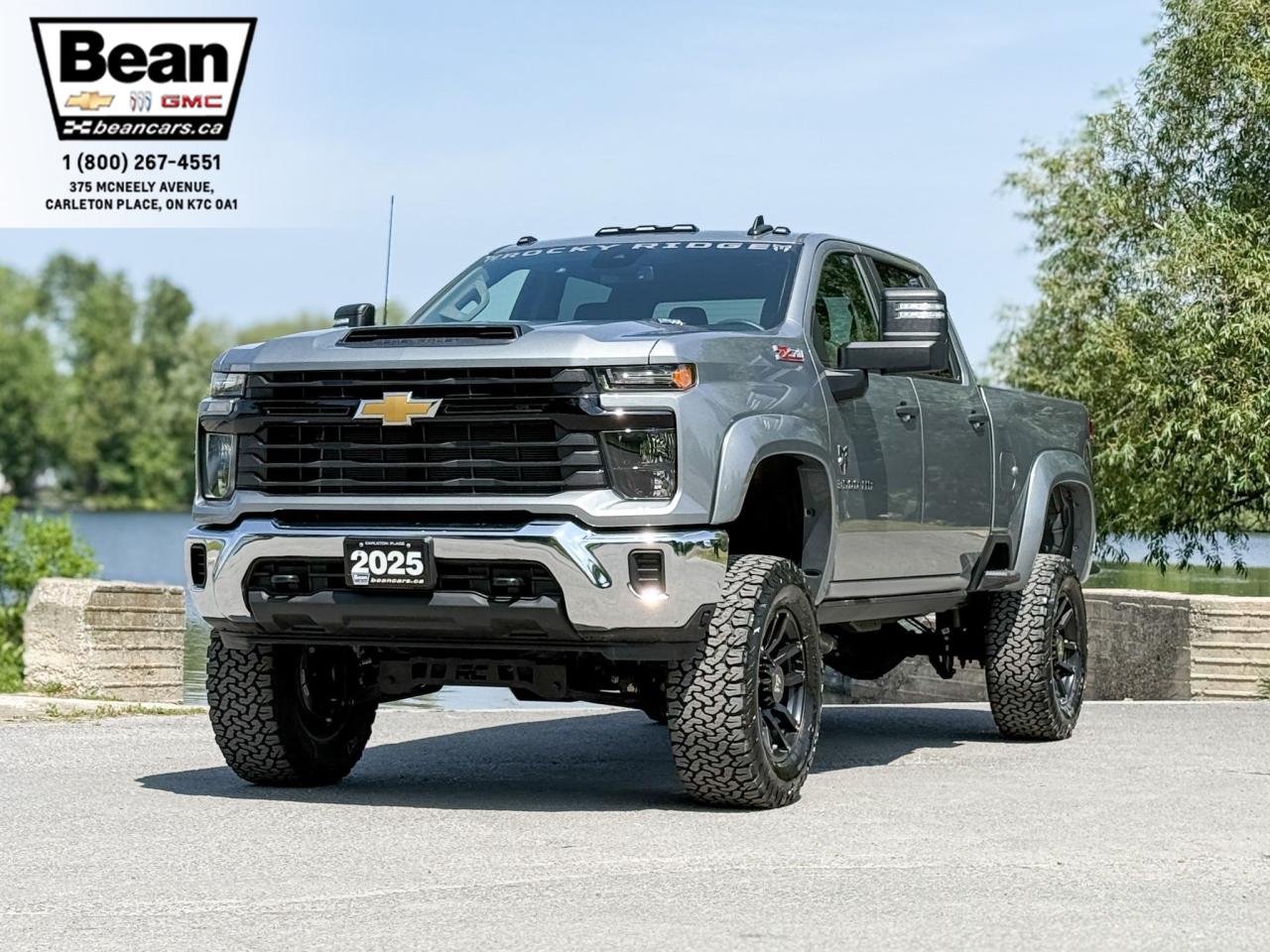 <h2><span style=color:#e74c3c><span style=font-size:18px><strong>Finance from$751.99bi-weekly for 84 months @ 3.54% OAC with $0 Down!</strong></span></span></h2>

<h2><span style=color:#2ecc71><span style=font-size:18px><strong>Check out this 2025Chevrolet Silverado 3500HD Work Truck  Rocky Ridge Package</strong></span></span></h2>

<p><span style=font-size:16px>Powered by a 6.6L V8 engine with up to401hp & up to 464 lb-ft of torque.</span></p>

<p><span style=font-size:16px><strong>Comfort & Convenience Features:</strong>includes remote entry, hitch guidance with hitch view, intellibeam headlamps, HD rear vision camera& 20 black off road wheels.</span></p>

<p><span style=font-size:16px><strong>Infotainment Tech & Audio: </strong>includes<strong> </strong>chevrolet infotainment 3 system with7 diagonal HD color touchscreen, bluetoothfor most phones, apple carplay and wireless android auto capability.</span></p>

<p><span style=font-size:16px><strong>This truck also comes equipped with the following packages</strong></span></p>

<p><span style=font-size:16px><strong>Rocky Ridge Package:</strong></span></p>

<ul>
 <li><span style=font-size:16px>5 Inch Suspention Lift System</span></li>
 <li><span style=font-size:16px>20 Inch Black Off Road Wheels</span></li>
 <li><span style=font-size:16px>35 Inch Premium All Terrain Tires</span></li>
 <li><span style=font-size:16px>Body Colour PocketFender Flares</span></li>
 <li><span style=font-size:16px>Power Running Boards</span></li>
 <li><span style=font-size:16px>Center Console Storage Safe</span></li>
 <li><span style=font-size:16px>Rocky Ridge Exterior Badging</span></li>
 <li><span style=font-size:16px>Rocky Ridge Windshield Header</span></li>
 <li><span style=font-size:16px>3 Year/60KKM Warranty</span></li>
</ul>

<p><span style=font-size:16px><strong>WT Convenience Package:</strong>cruise control, EZ lift power lock and release tailgate, tinted glass, rear-window defogger, black outside power-adjustable vertical trailering mirrors.</span></p>

<p><span style=font-size:16px><strong>Snow Plow Prep/Camper Package:</strong>power feed to accommodate a backup and roof emergency light, a single 220-amp alternator, heavy-duty front springs, under body skid plates to help protect the transfer case from debris.</span></p>

<p><span style=font-size:16px><strong>Gooseneck / 5th Wheel Prep Package:</strong> hitch platform to accept gooseneck or 5th wheel hitch, hitch platform with tray to accept ball and stamped box holes with caps installed, box mounted 7-pin trailer harness.</span></p>

<p><span style=font-size:16px><strong>Z71 Off-Road Package:</strong> Z71 off-road suspension with ranchotwin tube shocks, hill descent control, skid plates, Z71 hard badge.</span></p>

<h2><span style=color:#2ecc71><span style=font-size:18px><strong>Come test drive this truck today!</strong></span></span></h2>

<h2><span style=color:#2ecc71><span style=font-size:18px><strong>613-257-2432</strong></span></span></h2>
