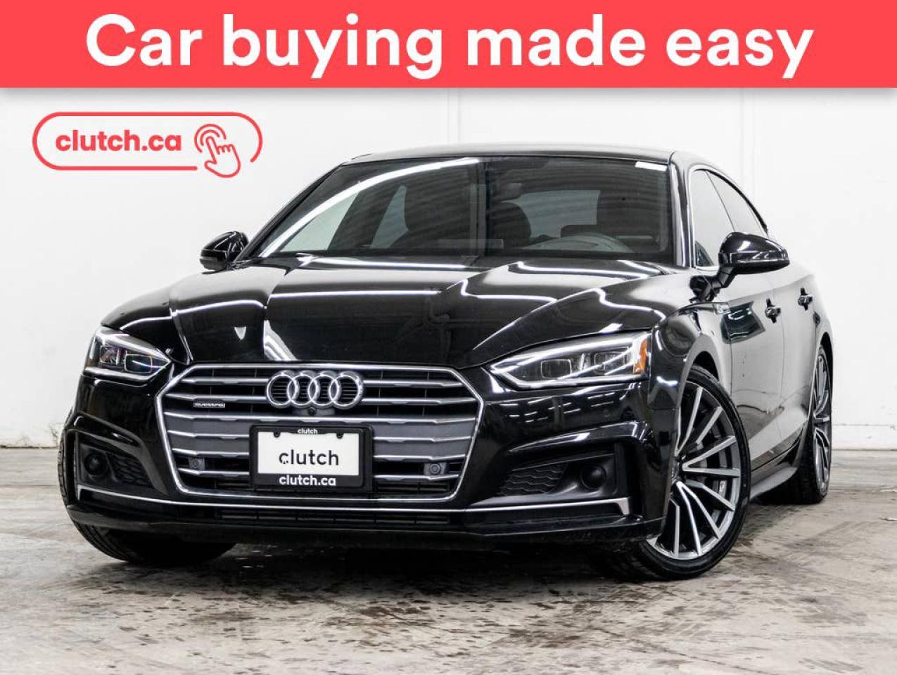 Used 2019 Audi A5 Sportback Technik AWD w/ Apple CarPlay & Android Auto, Tri Zone A/C, Power Sunroof for sale in Toronto, ON