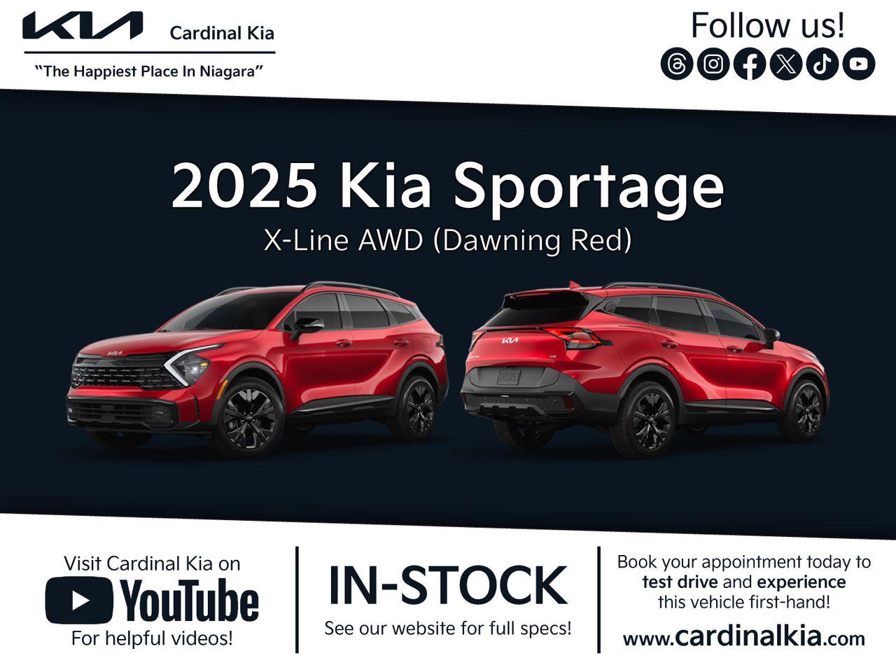 New 2025 Kia Sportage X-Line for sale in Niagara Falls, ON