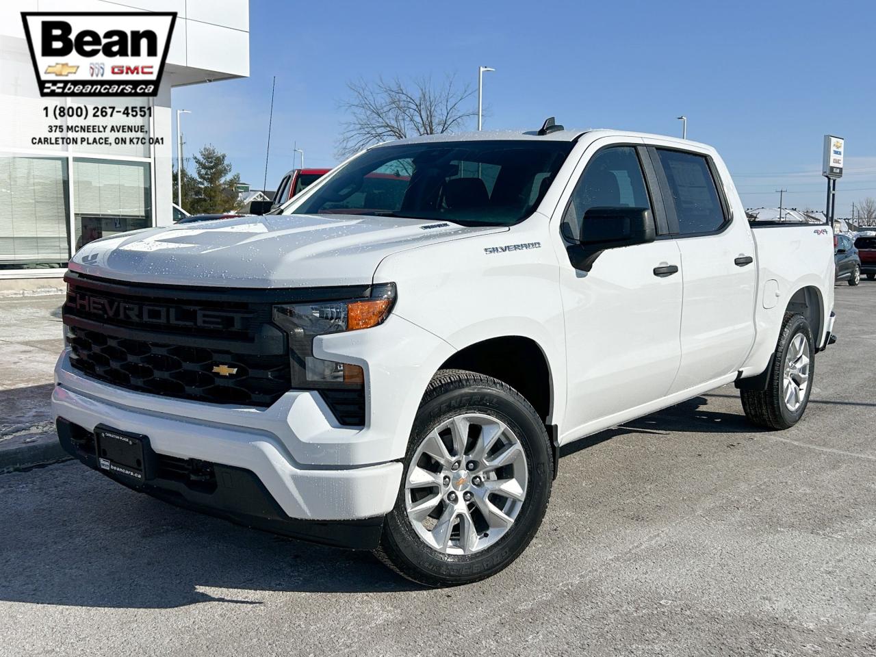 New 2025 Chevrolet Silverado 1500 Custom 2.7L 4 CYL WITH REMOTE START/ENTRY, CRUISE CONTROL, HD REAR VISION CAMERA, WIRELESS APPLE CARPLAY AND ANDROID AUTO for sale in Carleton Place, ON