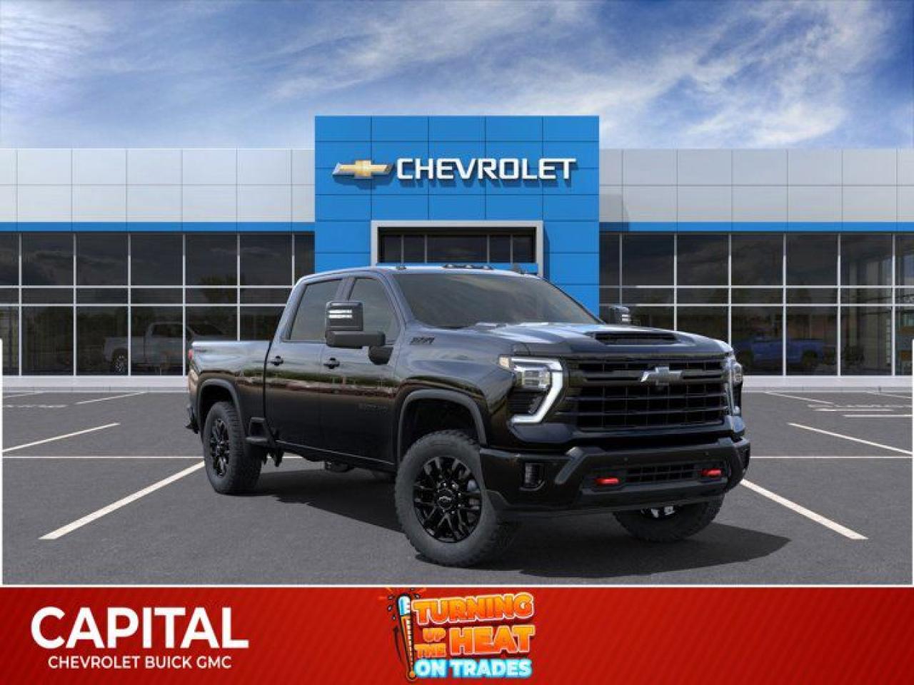 This Chevrolet Silverado 3500HD boasts a Turbocharged Diesel V8 6.6L/403 engine powering this Automatic transmission. Z71 OFF-ROAD PACKAGE includes (Z71) Off-Road suspension with off-road tuned twin tube Rancho shocks, (JHD) Hill Descent Control and (NZZ) skid plates (transfer case and oil pan), ENGINE, DURAMAX 6.6L TURBO-DIESEL V8, B20-DIESEL COMPATIBLE (470 hp [350.5 kW] @ 2800 rpm, 975 lb-ft of torque [1322 Nm] @ 1600 rpm), Wireless Phone Projection for Apple CarPlay and Android Auto.* This Chevrolet Silverado 3500HD Features the Following Options *Window, power front, passenger express down, Window, power front, drivers express up/down, Wi-Fi Hotspot capable (Terms and limitations apply. See onstar.ca or dealer for details.), Wheels, 18 (45.7 cm) machined aluminum with Silver painted accents, 6-spoke (Requires single rear wheels.), USB Ports, 2, Charge/Data ports located on instrument panel, Transmission, Allison 10-speed automatic (Standard with (L8T) 6.6L V8 gas engine.), Transfer case, two-speed electronic shift with push button controls (Requires 4WD models.), Trailer brake controller, integrated, Tires, LT275/70R18E all-terrain, blackwall (Requires single rear wheels.), Tire, spare LT275/70R18 all-terrain, blackwall (Included and only available with (QF6) LT275/70R18E all-terrain, blackwall tires or (QF9) LT275/65R20 all-terrain, blackwall tires with (E63) Durabed, pickup bed single rear wheel models. Included when (QFG) LT275/65R20 blackwall off-road tires are ordered without (ZW9) pickup bed delete. Available to order when (ZW9) pickup bed delete and (QF6) LT275/70R18E all-terrain, blackwall tires are ordered with single rear wheel models. Not available with dual rear wheels.).* Visit Us Today *Treat yourself- stop by Capital Chevrolet Buick GMC Inc. located at 13103 Lake Fraser Drive SE, Calgary, AB T2J 3H5 to make this car yours today!