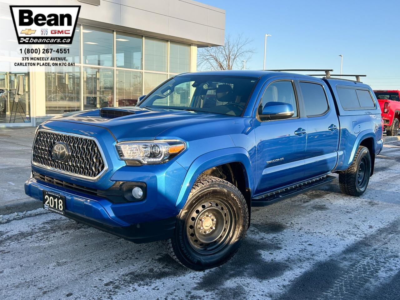 Used 2018 Toyota Tacoma SR5 3.5L V6 WITH REMOTE ENTRY, HEATED SEATS, POWER SLIDING REAR WINDOW, COLOUR MATCHED CAP, SIDE STEPS for sale in Carleton Place, ON