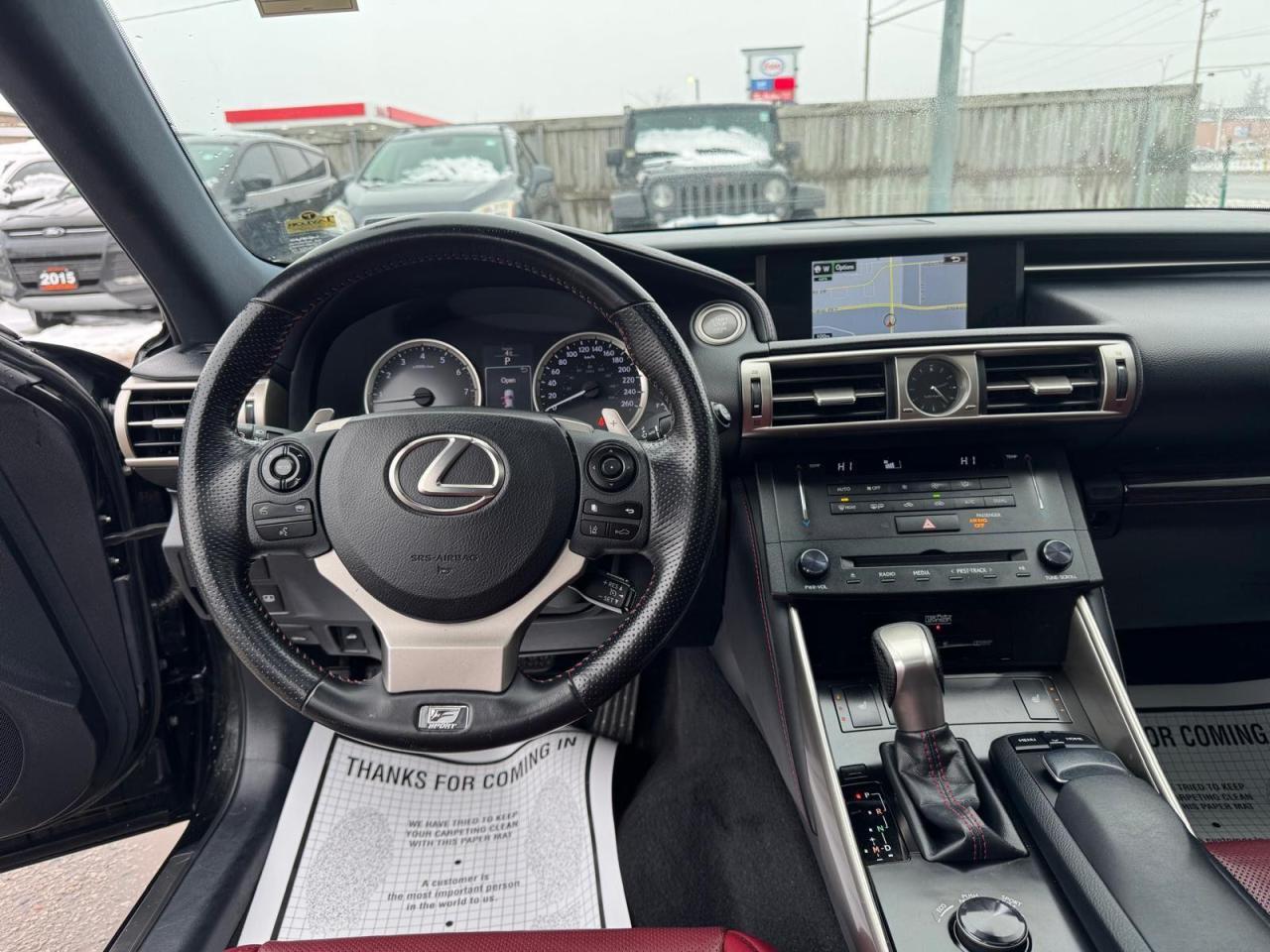 2016 Lexus IS 350 F-SPORT, AWD, RED LEATHER, ONLY 123KMS, CERT - Photo #14