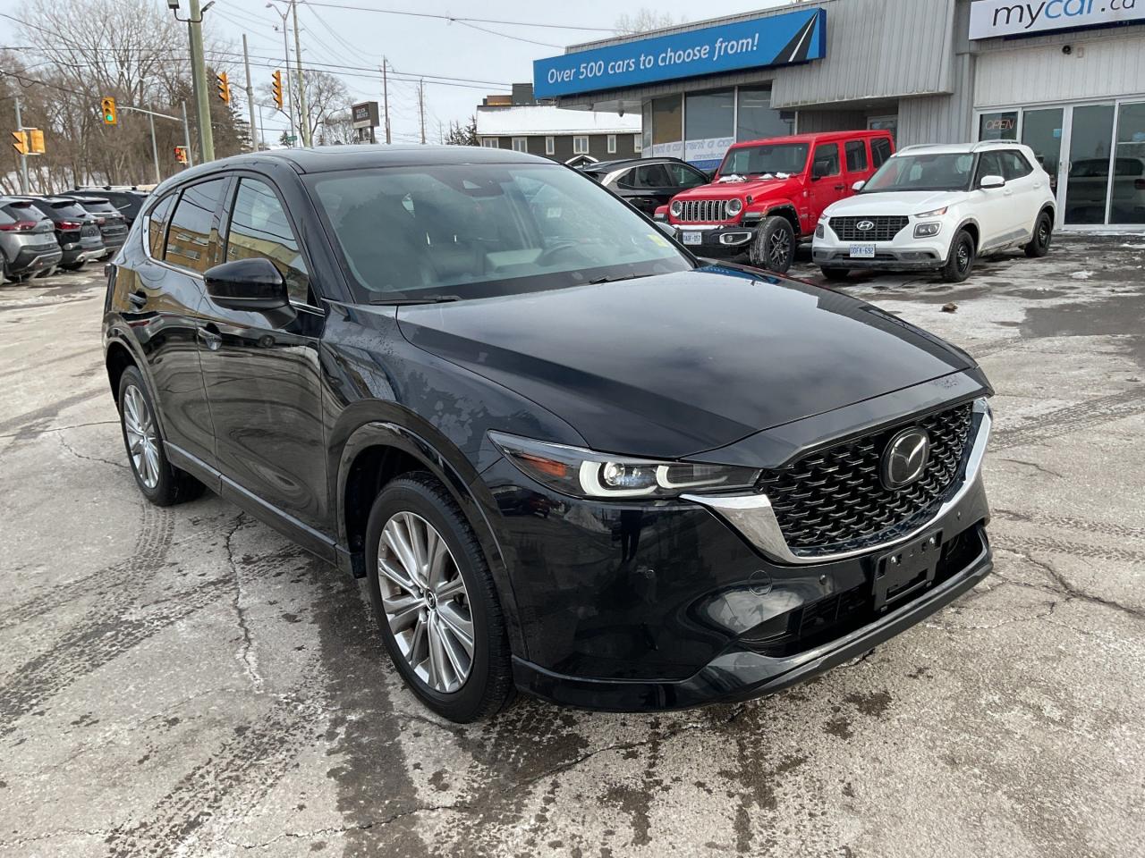 Used 2022 Mazda CX-5 Signature LOW MILEAGE!!!   SUNROOF. HEATED SEATS. LEATHER. NAV. BACKUP CAM. A/C. CRUISE. PWR GROUP. KEYLESS EN for sale in Kingston, ON