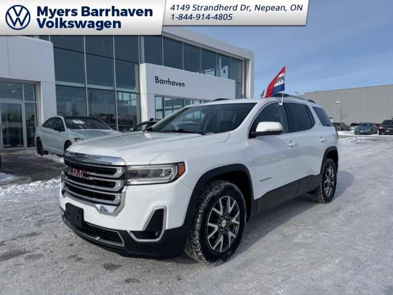 <b>Navigation,  Leather Seats,  Premium Audio,  Power Liftgate,  Aluminum Wheels!</b><br> <br>    This 2023 GMC Acadia checks all the boxes for a family-friendly SUV. This  2023 GMC Acadia is fresh on our lot in Nepean. <br> <br>Wherever the roads lead, go confidently in this 2023 GMC Acadia. This SUV offers versatile space and impressive functionality that are seamlessly blended with style, safety, and top notch technology. This Acadia makes a strong impression with its confident stance and bold styling from front to back and its details, big or small, make it a truly distinctive crossover vehicle. This  SUV has 65,439 kms. Its  summit white in colour  . It has an automatic transmission and is powered by a  smooth engine.  This vehicle has been upgraded with the following features: Navigation,  Leather Seats,  Premium Audio,  Power Liftgate,  Aluminum Wheels,  Remote Start,  Android Auto. <br> <br>To apply right now for financing use this link : <a href=https://www.barrhavenvw.ca/en/form/new/financing-request-step-1/44 target=_blank>https://www.barrhavenvw.ca/en/form/new/financing-request-step-1/44</a><br><br> <br/><br>We are your premier Volkswagen dealership in the region. If youre looking for a new Volkswagen or a car, check out Barrhaven Volkswagens new, pre-owned, and certified pre-owned Volkswagen inventories. We have the complete lineup of new Volkswagen vehicles in stock like the GTI, Golf R, Jetta, Tiguan, Atlas Cross Sport, Volkswagen ID.4 electric vehicle, and Atlas. If you cant find the Volkswagen model youre looking for in the colour that you want, feel free to contact us and well be happy to find it for you. If youre in the market for pre-owned cars, make sure you check out our inventory. If you see a car that you like, contact 844-914-4805 to schedule a test drive.<br> Come by and check out our fleet of 40+ used cars and trucks and 90+ new cars and trucks for sale in Nepean.  o~o