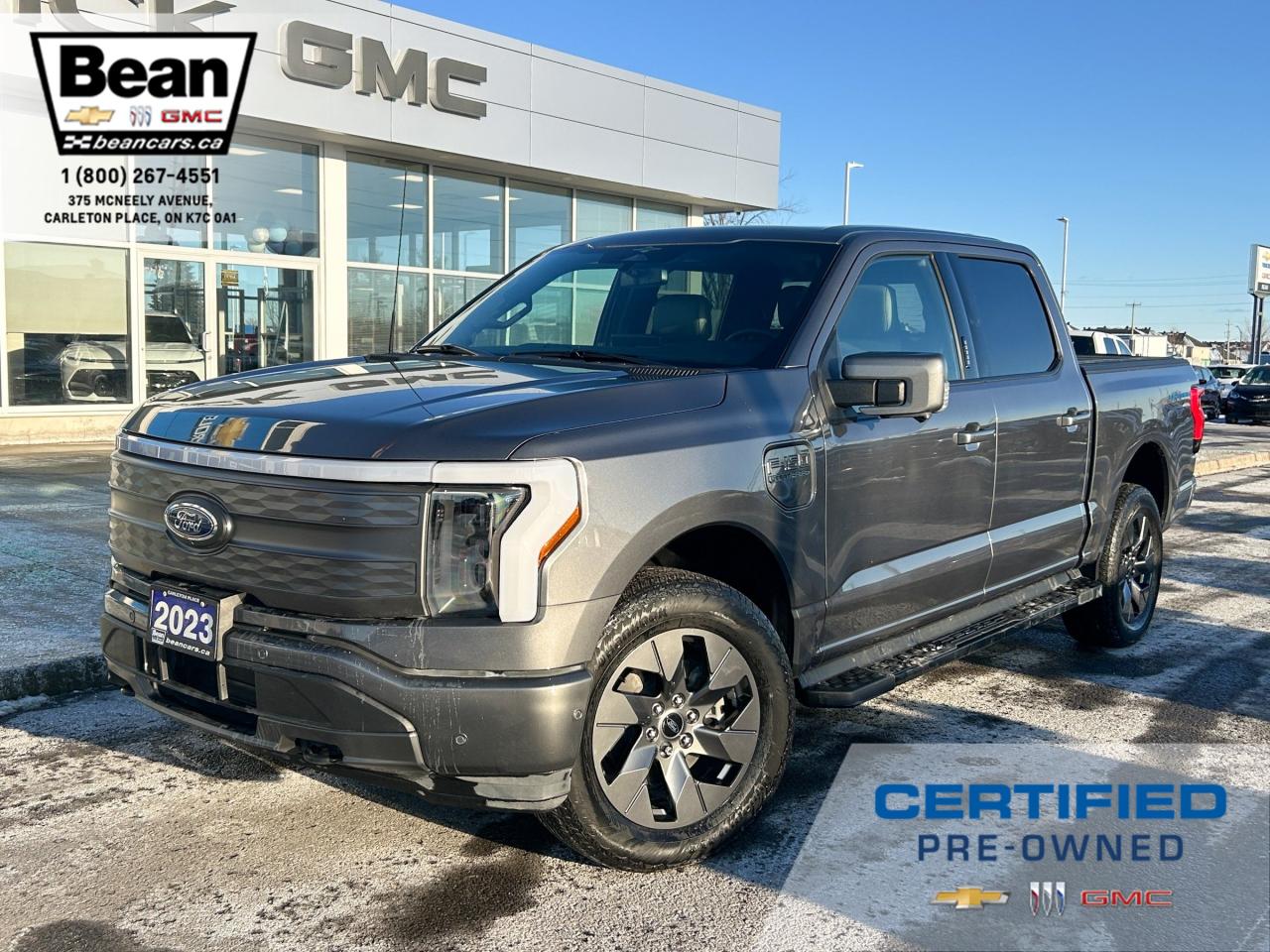 Used 2023 Ford F-150 Lightning Lariat FULLY ELECTRIC WITH REMOTE ENTRY, HEATED SEATS, HEATED STEERING WHEEL, VENTILATED SEATS, POWER TAILGATE, 360 CAMERA, B&O SOUND SYSTEM for sale in Carleton Place, ON