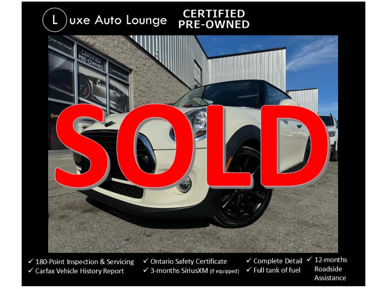 2016 MINI Cooper LOW KM! AUTO, SUNROOF, HEATED SEATS, BLACK WHEELS!