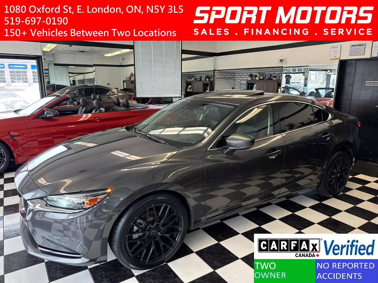 Used 2018 Mazda MAZDA6 GS-L+New Tires+Roof+Leather+LKA+BSM+CLEAN CARFAX for sale in London, ON