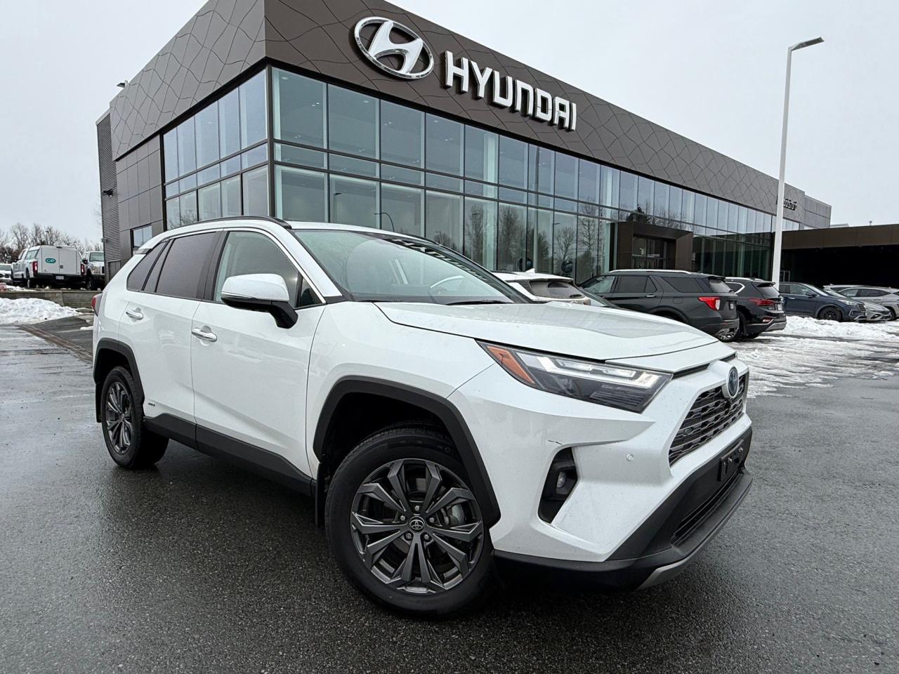 <p> NO ACCIDENTS & DEALER SERVICED <p>

<p>

<p> The 2023 Toyota RAV4 Hybrid Limited is the ultimate blend of efficiency, luxury, and advanced technology. Powered by a 2.5L hybrid engine with Electronic All-Wheel Drive (AWD-e), it delivers 219 horsepower while maintaining exceptional fuel economy. Whether youre commuting or exploring, the RAV4 Hybrid Limited offers a refined driving experience with its smooth acceleration, responsive handling, and quiet cabin. The bold exterior features premium LED headlights, 18-inch alloy wheels, and a sleek, aerodynamic design, ensuring you stand out on every journey. </p>

<p>

<p> Inside, the Limited trim takes comfort to the next level with premium SofTex leather seats, a 10.5-inch touchscreen with wireless Apple CarPlay & Android Auto, and a JBL premium audio system for an immersive experience. Heated and ventilated front seats, a panoramic sunroof, and a hands-free power liftgate add convenience and luxury to every drive. Plus, with Toyota Safety Sense 2.5+, including Pre-Collision System, Lane Keep Assist, and Adaptive Cruise Control, youll enjoy peace of mind wherever you go. The 2023 Toyota RAV4 Hybrid Limited is the perfect combination of style, efficiency, and cutting-edge techbook your test drive today! </p>

<p>

All Abbotsford Hyundai pre-owned vehicles come complete with the remaining Manufacturers Warranty plus a vehicle safety report and a CarFax history report. Abbotsford Hyundai is a BBB accredited pre-owned car dealership, serving the Fraser Valley and our friends in Surrey, Langley and surrounding Lower Mainland areas. We are your Friendly Fraser Valley car dealer. We are located at 30250 Automall Drive in Abbotsford. Call or email us to schedule a test drive. </p>

<p>

*All Sales are subject to Taxes, $699 Doc fee and $87 Fuel Surcharge.</p>