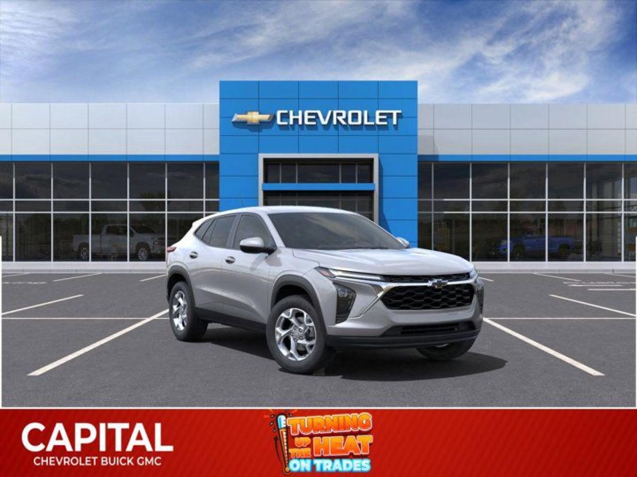 This Chevrolet Trax boasts a Turbocharged Gas 3-Cyl 1.2L/ engine powering this Automatic transmission. ENGINE, ECOTEC 1.2L TURBO DOHC DI WITH VARIABLE VALVE TIMING (VVT) (137 hp [102 kW] @ 5000 rpm, 162 lb-ft of torque [219 N-m] @ 2500 rpm) (STD), Wireless Apple CarPlay/Wireless Android Auto, Wipers, front intermittent, variable speed.*This Chevrolet Trax Comes Equipped with These Options *Wiper, rear, intermittent, Windows, power rear, express down, Window, power, front passenger with express down, Window, power, driver with express down, Wi-Fi Hotspot capable (Terms and limitations apply. See onstar.ca or dealer for details.), Wheel, spare, 16 (40.6 cm) steel, Visors, driver and front passenger vanity mirrors, covered, Vehicle health management, USB ports, 2, one type-A and one type-C, located within the instrument panel, Transmission, 6-speed automatic.* Stop By Today *Stop by Capital Chevrolet Buick GMC Inc. located at 13103 Lake Fraser Drive SE, Calgary, AB T2J 3H5 for a quick visit and a great vehicle!