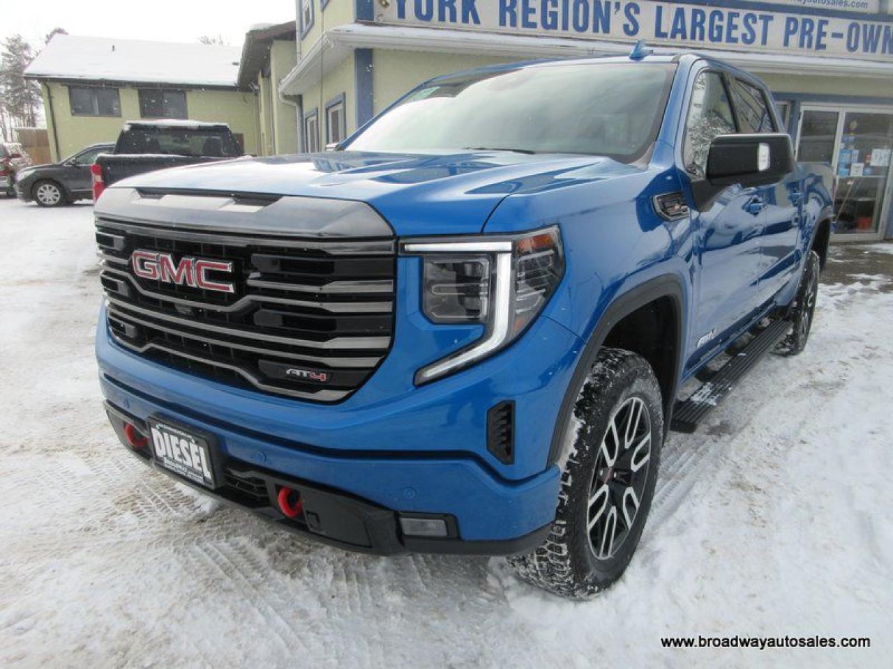 Used 2023 GMC Sierra 1500 LOADED AT4-VERSION 5 PASSENGER 3.0L - DURAMAX.. 4X4.. CREW-CAB.. SHORTY.. NAVIGATION.. LEATHER.. HEATED/AC SEATS.. POWER MIRRORS.. for sale in Bradford, ON