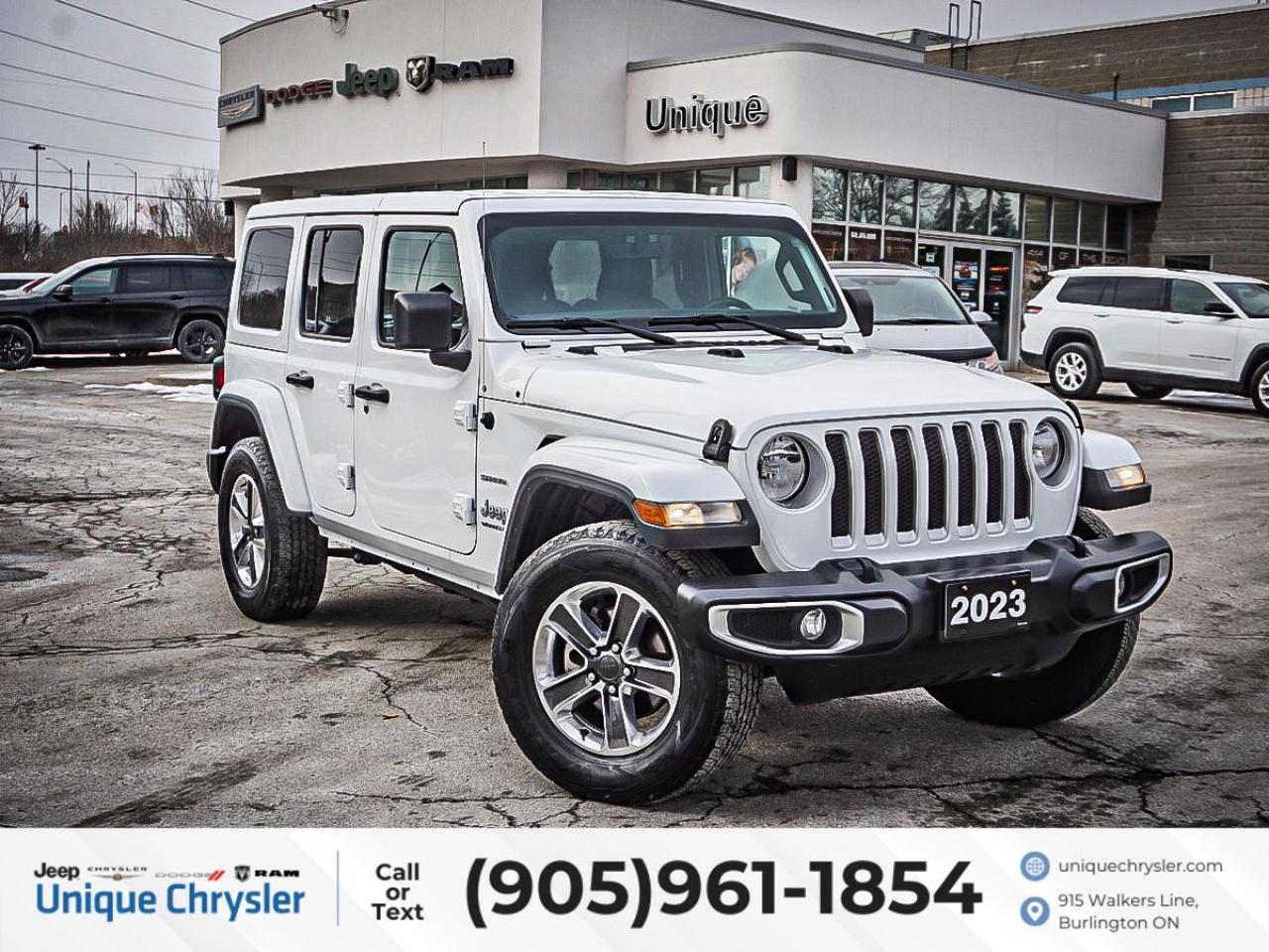 Used 2023 Jeep Wrangler Sahara 4 Door 4x4 for sale in Burlington, ON