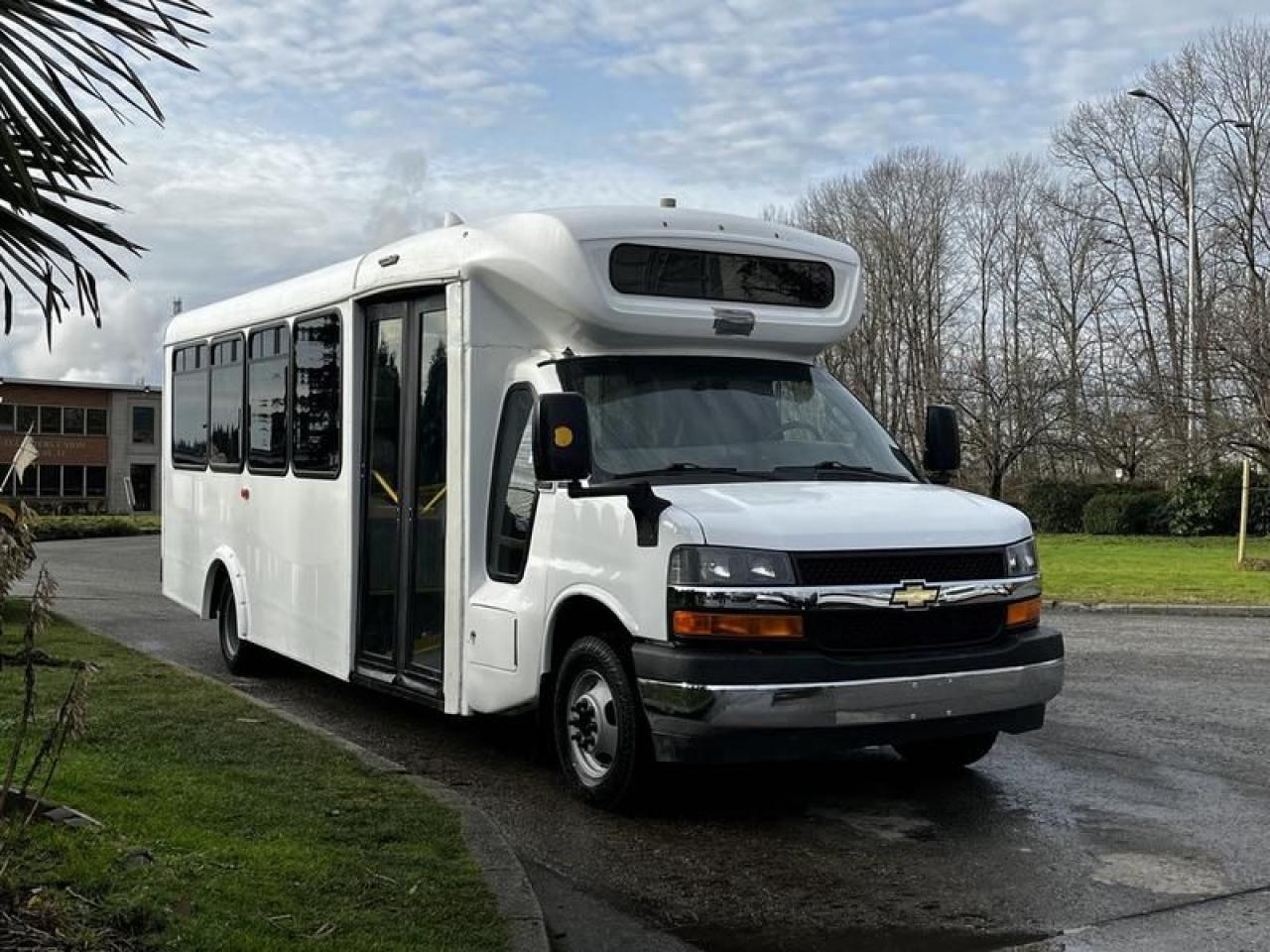 20187Chevrolet Express G4500 22 Passenger Bus With Wheelchair Ramp Off Road Use Only (1 driver 20 passenger) 6.0L V8 OHV 16V FFV GAS engine, 8 cylinders, automatic, RWD, air conditioning, AM/FM radio, grey exterior, vinyl. (Estimated measurements: 27 feet overall length, 9 feet 8 inches overall height, 6 feet 3 inches inside height, 17 feet from back of driver seat to back of the bus. All measurements are considered to be accurate but are not guaranteed.) This listing is a former British Columbia municipality bus, the next purchaser of this will be the second owner. Certification and Decal Valid until Aprill 2025. This item is currently OFFSITE. You must register an appointment with our office to schedule an offsite viewing. Appointments must be made a minimum of one business day in advance (and as defined by the days that Repo.com is open for business) before your appointment can be scheduled and confirmed. We may, at our own discretion, instead opt to transport smaller items to Repo.coms main yard for viewing purposes.  $14,890.00 plus $375 processing fee, $15,265.00 total payment obligation before taxes.  Listing report, warranty, contract commitment cancellation fee, financing available on approved credit (some limitations and exceptions may apply). All above specifications and information is considered to be accurate but is not guaranteed and no opinion or advice is given as to whether this item should be purchased. We do not allow test drives due to theft, fraud, acts of vandalism and undetectable impaired driving. Instead we provide the following benefits: Complimentary Warranty (with options to extend), Limited Money Back Satisfaction Guarantee on Fully Completed Contracts, Contract Commitment Cancellation, and an Open-Ended Sell-Back Option. Ask seller for details or call 604-522-REPO(7376) to confirm listing availability.