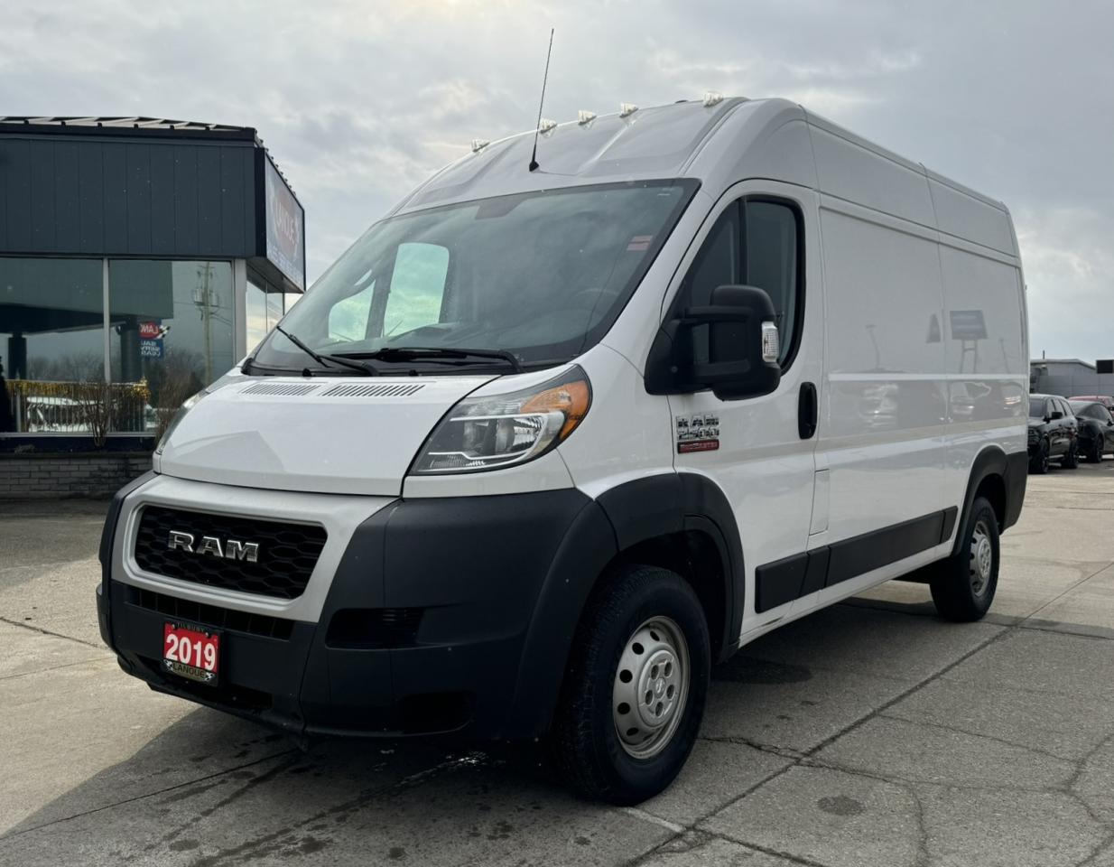 <p style=text-align: center;><span style=font-size: 18pt;><strong>2019 RAM PROMASTER 2500 HIGH ROOF 136 WB</strong></span></p><p style=text-align: center;><span style=font-size: 18pt;><strong>3.6–LITER V6 24–VALVE VVT ENGINE</strong></span></p><p style=text-align: center;><span style=font-size: 14pt;>276 HORSEPOWER | 250 LB-FT OF TORQUE</span></p><p style=text-align: center;><span style=font-size: 18pt;><strong>6–SPEED AUTOMATIC 62TE TRANSMISSION</strong></span></p><p style=text-align: center;><span style=font-size: 18pt;><strong>16 INCH STEEL WHEELS</strong></span></p><p style=text-align: center;> </p><p style=text-align: center;><strong><span style=font-size: 14pt;>FUNCTIONAL/SAFETY FEATURES</span></strong></p><p style=text-align: center;><span style=font-size: 14pt;>Front Airbags Supplemental Front Seat–Mounted Side Airbags Supplemental Side–Curtain Front Airbags ParkView® Rear Back–Up Camera Electronic Stability Control Brake Assist Hill Start Assist All Speed Traction Control Electronic Roll Mitigation Trailer Sway Damping Tire Pressure Monitoring Display Anti–Lock 4–Wheel Disc Heavy–Duty Brakes Remote Keyless Entry Speed Sensitive Power Locks Heavy–Duty Suspension 24–Gallon Fuel Tank 180–Amp Alternator 95–Amp Battery Engine Oil Cooler Auxiliary Transmission Oil Cooler</span></p><p style=text-align: center;><strong><span style=font-size: 14pt;>INTERIOR FEATURES</span></strong></p><p style=text-align: center;><span style=font-size: 14pt;>A–Pillar Grab Handles Auxiliary Power Connector Uconnect® 3 with 5–Inch Display Media Hub (USB, Aux) Remote USB Port – Charge–Only Integrated Voice Command with Bluetooth® Media Input Hub 4–Speakers Steering Wheel Mounted Audio Controls 12–Volt Power Outlet Mounted in Instrument Panel Upfit Interface Connector Forward Cabin Air Conditioning Power Windows with Front One–Touch–Down Feature 4–Way Adjustable Driver Seat 4–Way Adjustable Passenger Seat Telescoping Steering Column Side Wall Cargo Tie–Down Rings</span></p><p style=text-align: center;><strong><span style=font-size: 14pt;>EXTERIOR FEATURES</span></strong></p><p style=text-align: center;><span style=font-size: 14pt;>260–Degree Opening Rear Hinged Doors 16–Inch x 6.0–Inch Steel Wheels LT225/75R16E BSW All–Season Tires Full Size Spare Tire Front Clearance Lamps Rear Clearance Lamps Halogen Headlamps Manual Fold–Away Mirrors Tinted Windshield Glass</span></p><p style=text-align: center;><strong><span style=font-size: 14pt;>OPTIONAL EQUIPMENT</span></strong></p><p style=text-align: center;><span style=font-size: 14pt;><em><span style=text-decoration: underline;>Upper and Lower Side Wall Paneling Group:</span></em><br />Lower Side Wall Paneling</span></p><p style=text-align: center;><span style=font-size: 14pt;><em><span style=text-decoration: underline;>Cargo Partition without Window</span></em><br /></span></p><p style=text-align: center;> </p><p style=text-align: center;> </p><p style=box-sizing: border-box; margin-bottom: 1rem; margin-top: 0px; color: #212529; font-family: -apple-system, BlinkMacSystemFont, Segoe UI, Roboto, Helvetica Neue, Arial, Noto Sans, Liberation Sans, sans-serif, Apple Color Emoji, Segoe UI Emoji, Segoe UI Symbol, Noto Color Emoji; font-size: 16px; background-color: #ffffff; text-align: center; line-height: 1;><span style=box-sizing: border-box; font-family: arial, helvetica, sans-serif;><span style=box-sizing: border-box; font-weight: bolder;><span style=box-sizing: border-box; font-size: 14pt;>Here at Lanoue/Amfar Sales, Service & Leasing in Tilbury, we take pride in providing the public with a wide variety of High-Quality Pre-owned Vehicles. We recondition and certify our vehicles to a level of excellence that exceeds the Status Quo. We treat our Customers like family and provide the highest level of service from Start to Finish. If you’d like a smooth & stress-free car shopping experience, give one of our Sales Associates a call at 1-844-682-3325 to help you find your next NEW-TO-YOU vehicle!</span></span></span></p><p style=box-sizing: border-box; margin-bottom: 1rem; margin-top: 0px; color: #212529; font-family: -apple-system, BlinkMacSystemFont, Segoe UI, Roboto, Helvetica Neue, Arial, Noto Sans, Liberation Sans, sans-serif, Apple Color Emoji, Segoe UI Emoji, Segoe UI Symbol, Noto Color Emoji; font-size: 16px; background-color: #ffffff; text-align: center; line-height: 1;><span style=box-sizing: border-box; font-family: arial, helvetica, sans-serif;><span style=box-sizing: border-box; font-weight: bolder;><span style=box-sizing: border-box; font-size: 14pt;>Although we try to take great care in being accurate with the information in this listing, from time to time, errors occur. The vehicle is priced as it is physically equipped. Minor variances will not effect pricing. Please verify the vehicle is As Expected when you visit. Thank You!</span></span></span></p>