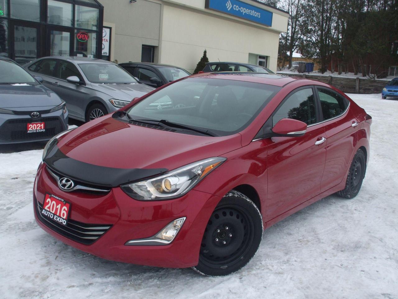 Used 2016 Hyundai Elantra Limited,Auto,A/C,Leather,Sunroof,GPS,Certified,,, for sale in Kitchener, ON