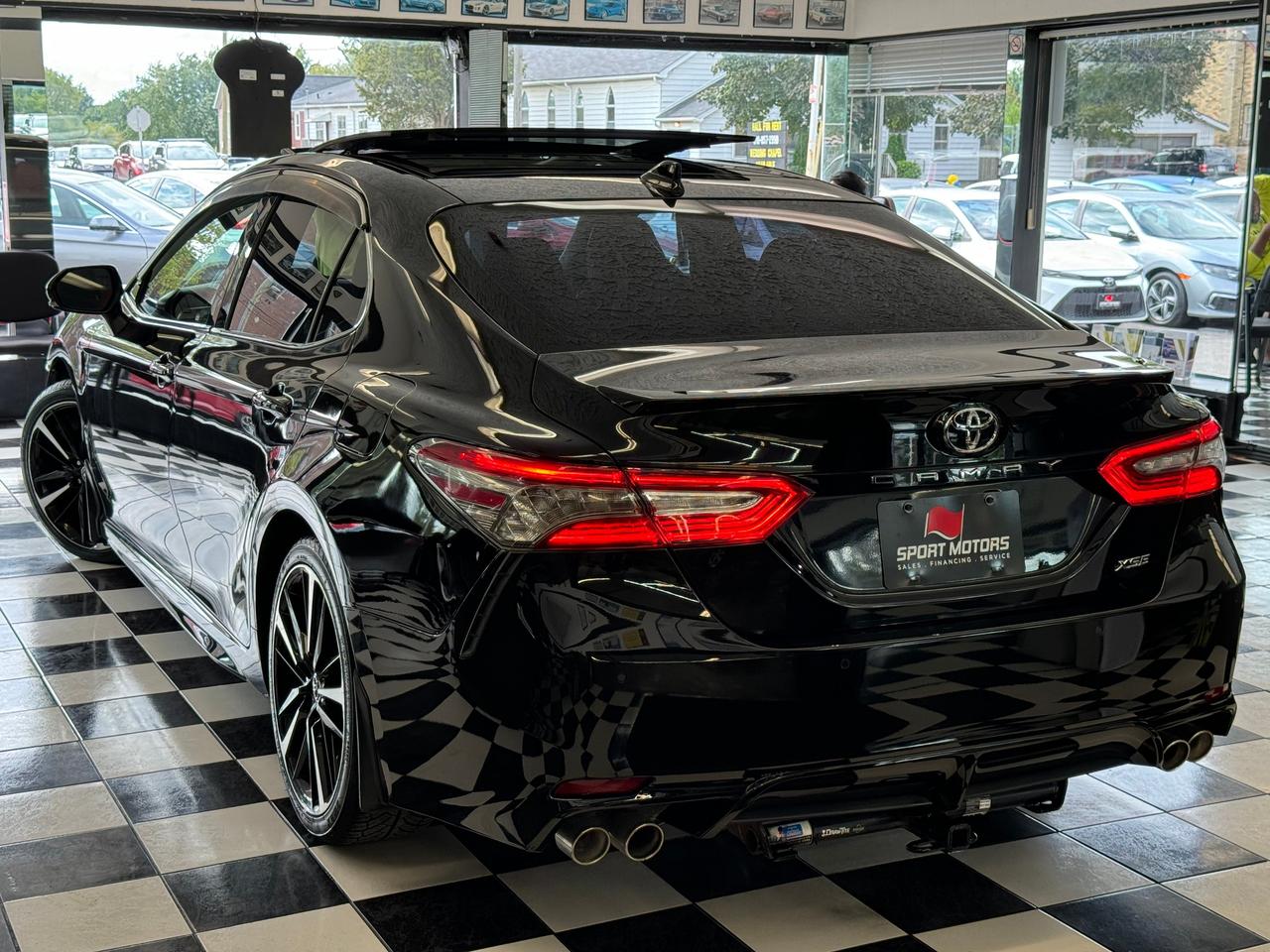 2018 Toyota Camry XSE+Red Leather+New Tires+Brakes+BSM+Roof+LaneKeep Photo