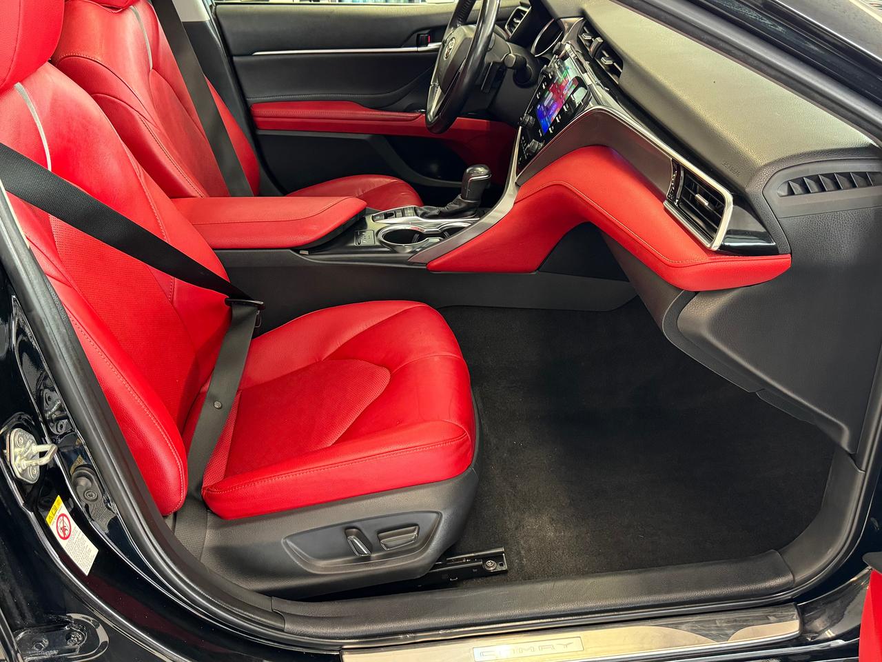2018 Toyota Camry XSE+Red Leather+New Tires+Brakes+BSM+Roof+LaneKeep Photo