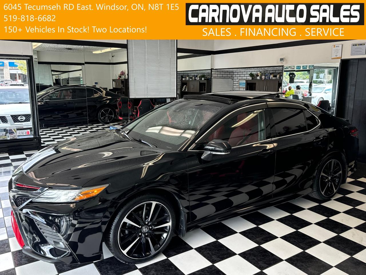 Used 2018 Toyota Camry XSE+Red Leather+New Tires+Brakes+BSM+Roof+LaneKeep for sale in Windsor, ON