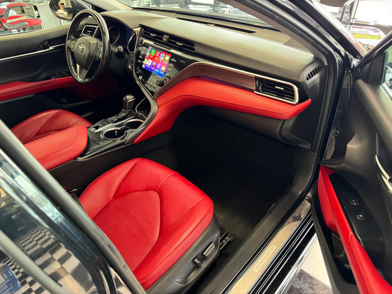 2018 Toyota Camry XSE+Red Leather+New Tires+Brakes+BSM+Roof+LaneKeep Photo