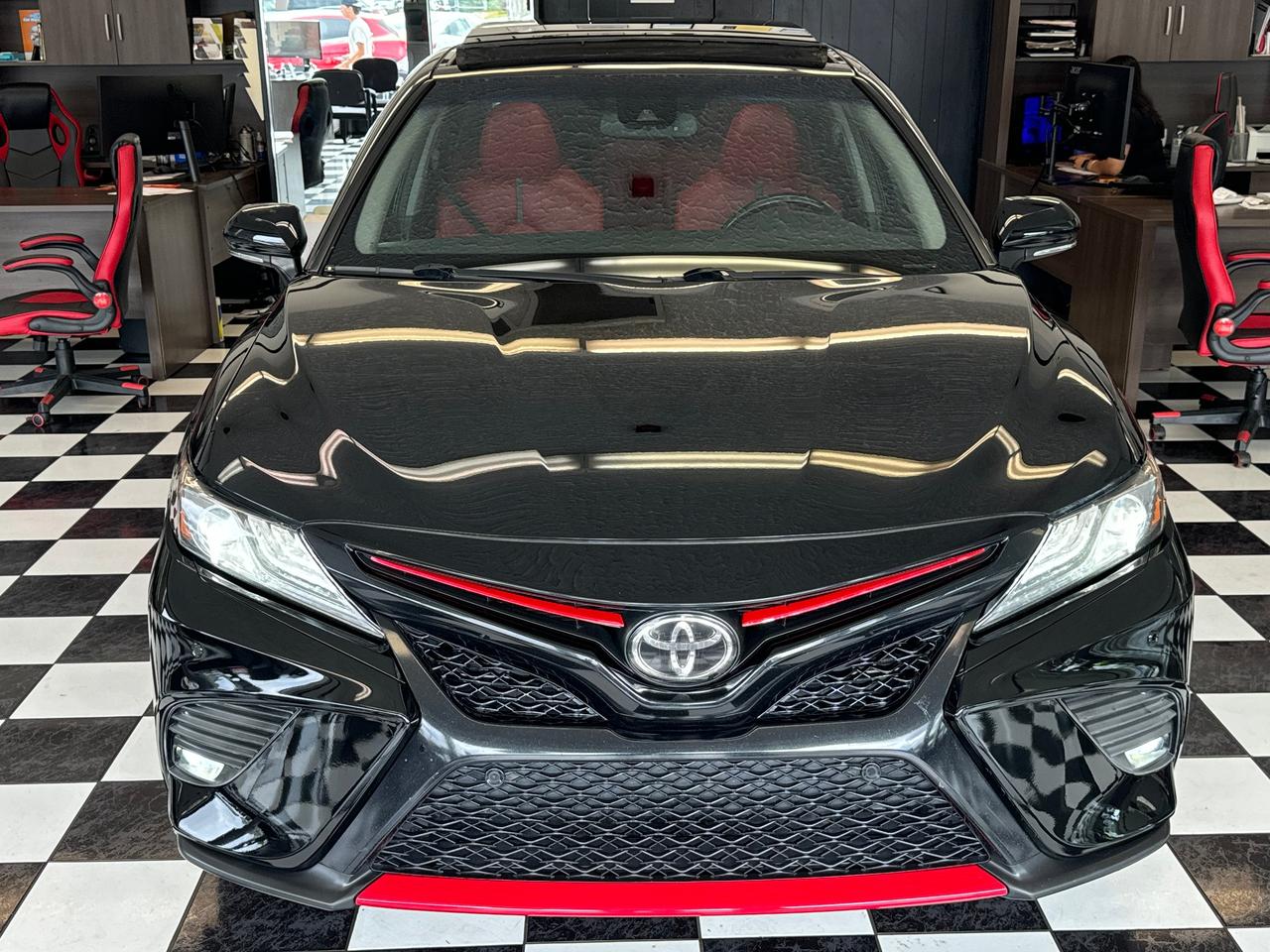 2018 Toyota Camry XSE+Red Leather+New Tires+Brakes+BSM+Roof+LaneKeep Photo
