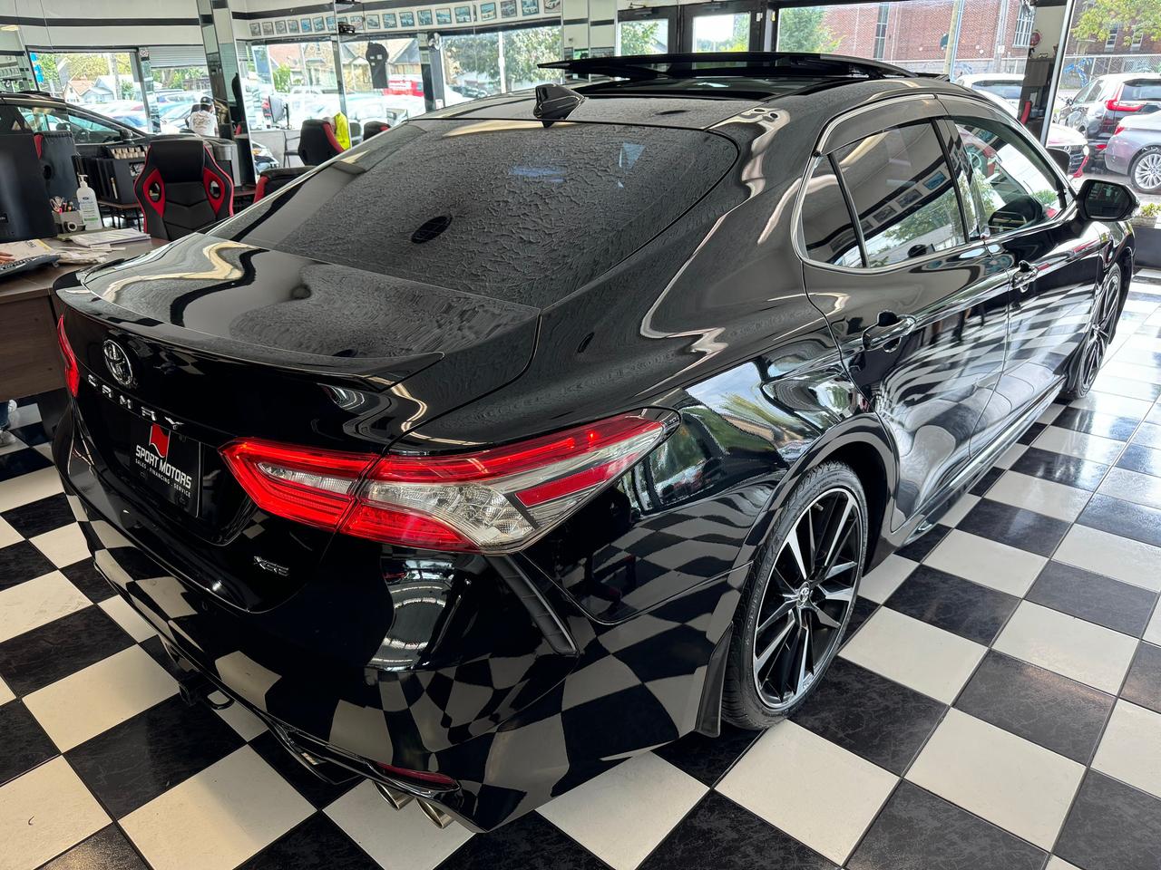 2018 Toyota Camry XSE+Red Leather+New Tires+Brakes+BSM+Roof+LaneKeep Photo