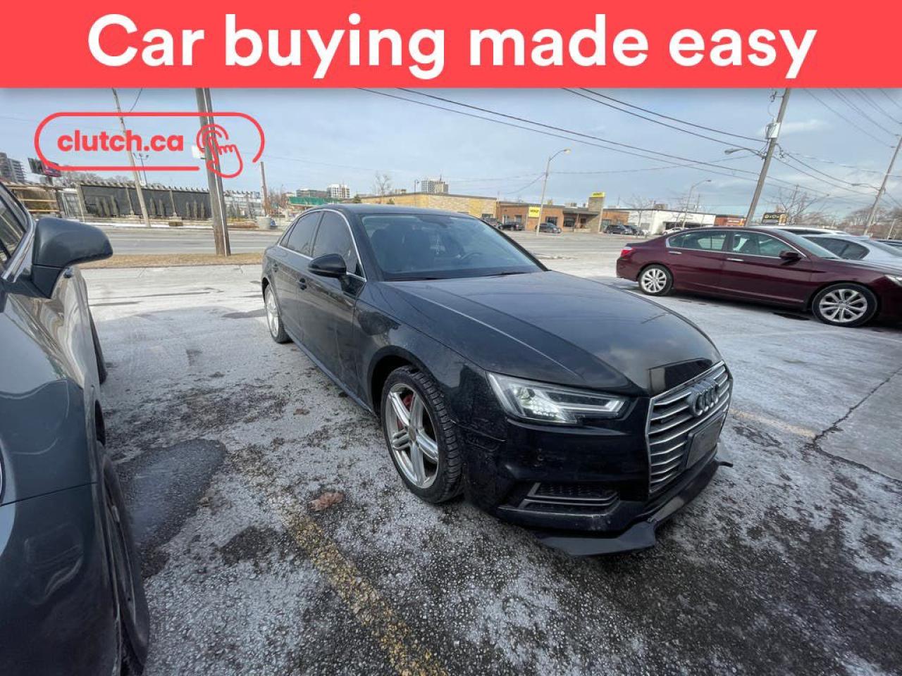 Used 2018 Audi A4 Progressiv AWD w/ Apple CarPlay & Android Auto, Tri Zone A/C, Power Sunroof for sale in Toronto, ON