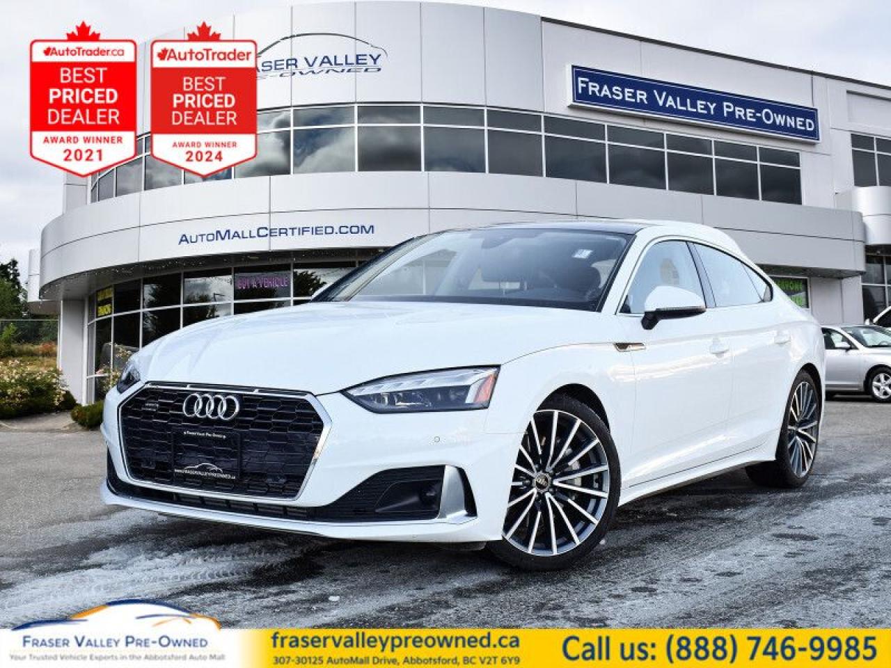 Used 2023 Audi A5 Sportback Komfort 45 TFSI quattro  Local, Low KM for sale in Abbotsford, BC