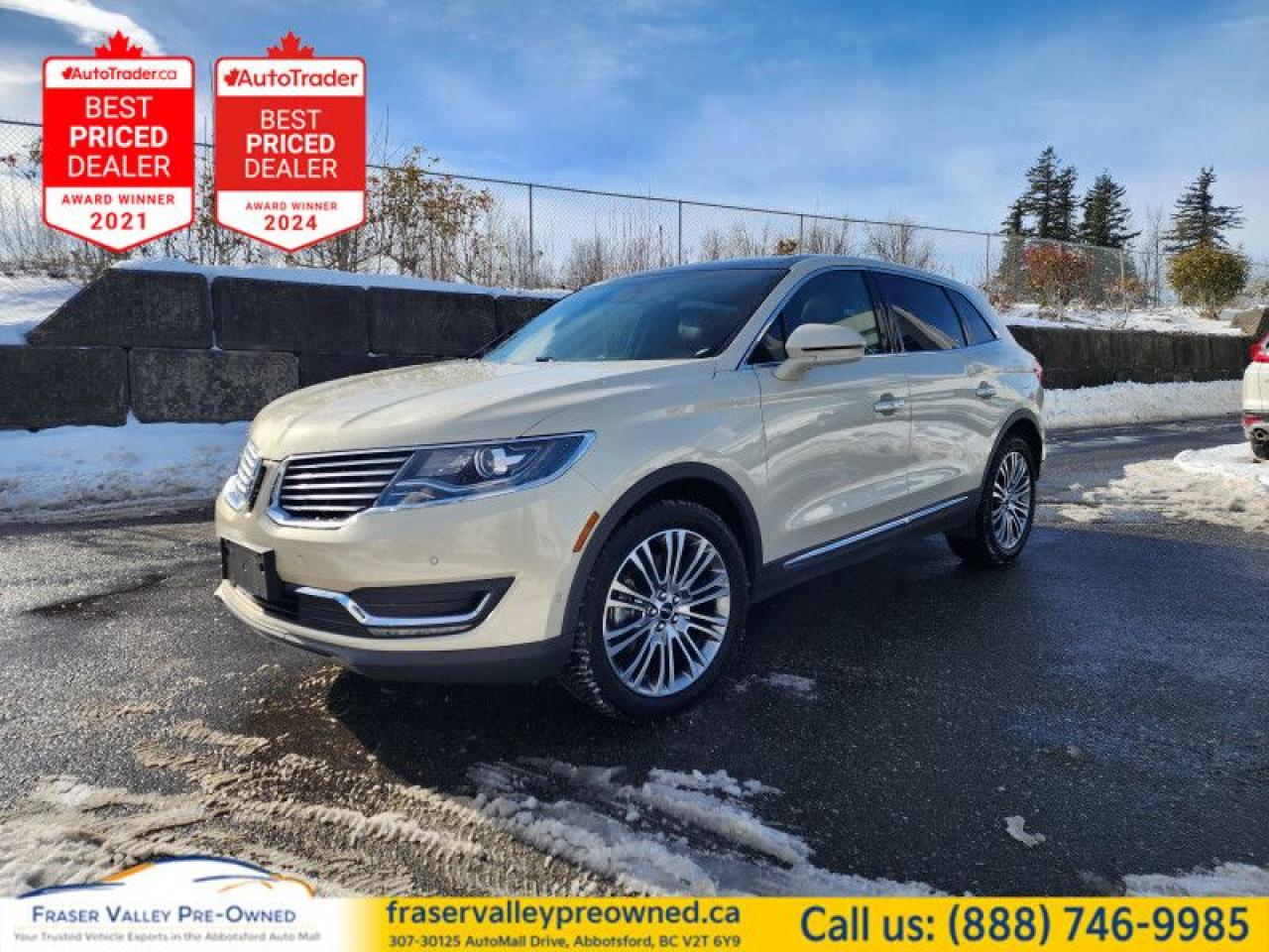 Used 2016 Lincoln MKX Reserve  $10.7k In Options, Local, Clean, One Owne for sale in Abbotsford, BC