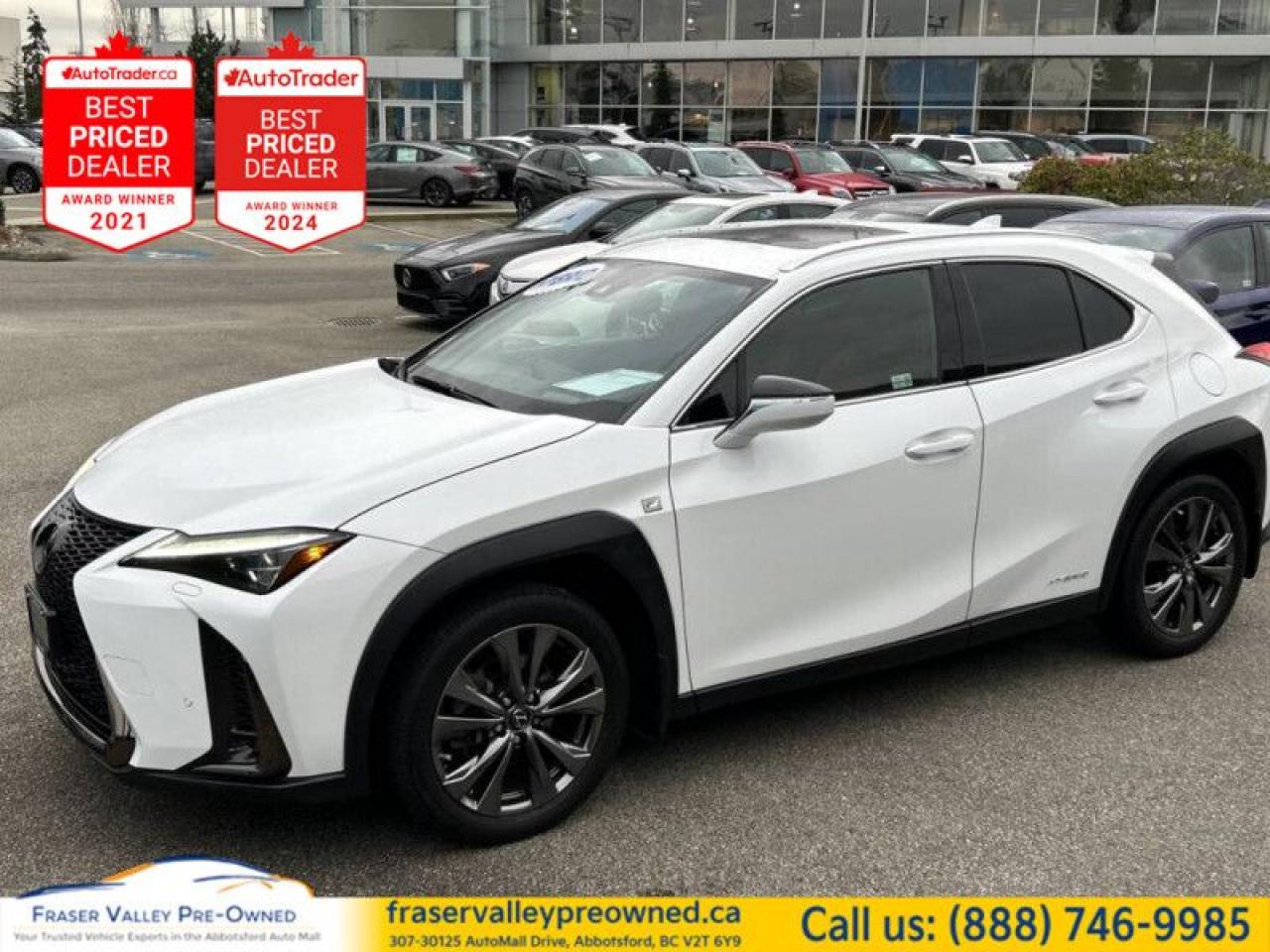 Used 2019 Lexus UX 250h F-Sport  Clean, Nav, Moonroof, Red Leather, W for sale in Abbotsford, BC