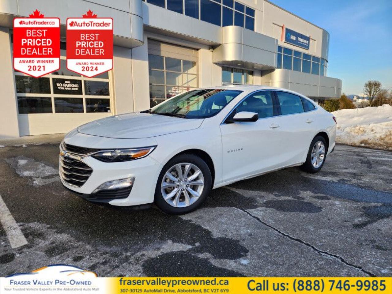 Used 2022 Chevrolet Malibu LT  Clean, Nav, Low Mileage, Apple CarPlay for sale in Abbotsford, BC