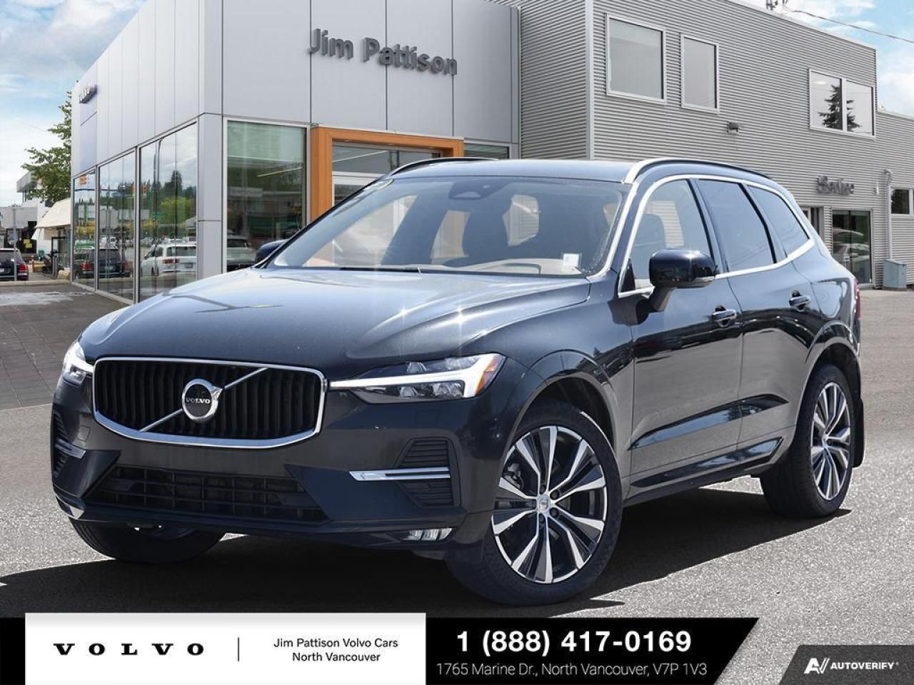 Shop confidently with our 30 day Powertrain Warranty on all Pre-Owned Vehicles, Two complimentary oil changes, Free Carfax, Lien-Free Guarantee and Preferred Lending Rates.

Imagine yourself behind the wheel of this 2022 Volvo XC60 Momentum B6, where Scandinavian design meets intelligent performance. This luxury SUV isnt just another vehicleits your ticket to comfort, safety, and sophistication on every road.

Elevated Comfort & Performance
Turbocharged B6 Mild Hybrid Engine  Power meets efficiency, with seamless acceleration and fuel-conscious design.
All-Wheel Drive & Adaptive Steering  Conquer Canadian roads, from city streets to weekend getaways.
20" 5-Y Graphite Diamond Wheels  A bold stance that turns heads while delivering a smooth, confident ride.
Refined Interior  Designed for You
Climate Package  Heated rear seats, heated steering wheel, and heated washer nozzles for Canadian winters.
Premium Package  Hands-free power tailgate, Pilot Assist (semi-autonomous drive), and a 360-degree camera for effortless navigation.
Protection Package  Keep your Volvo pristine with all-weather mats and cargo liners.
Meticulously maintained, this pre-owned XC60 is ready for its next chapterwith you at the wheel. Experience the perfect blend of luxury, technology, and safety in a vehicle designed to fit your life.

Optionally Available as Certified by Volvo:
1 Year/Unlimited KM Comprehensive Warranty
Volvo Certified Comprehensive Inspection  covering over 170 points
Volvo For Life - Roadside Assistance  24/7/365 protection
1-year Volvo On Call.