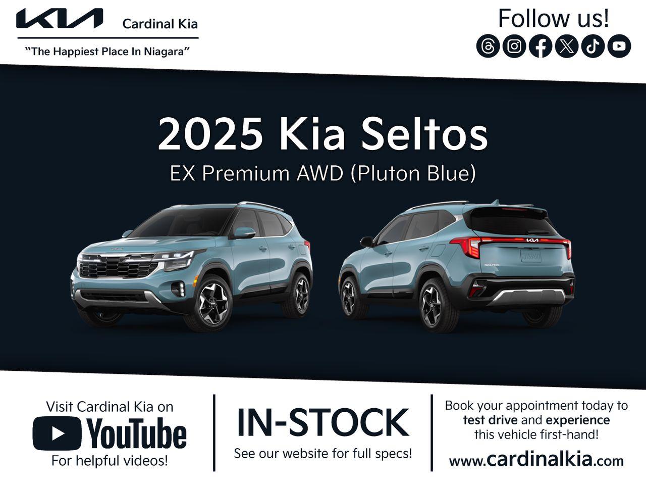 New 2025 Kia Seltos EX PREMIUM for sale in Niagara Falls, ON