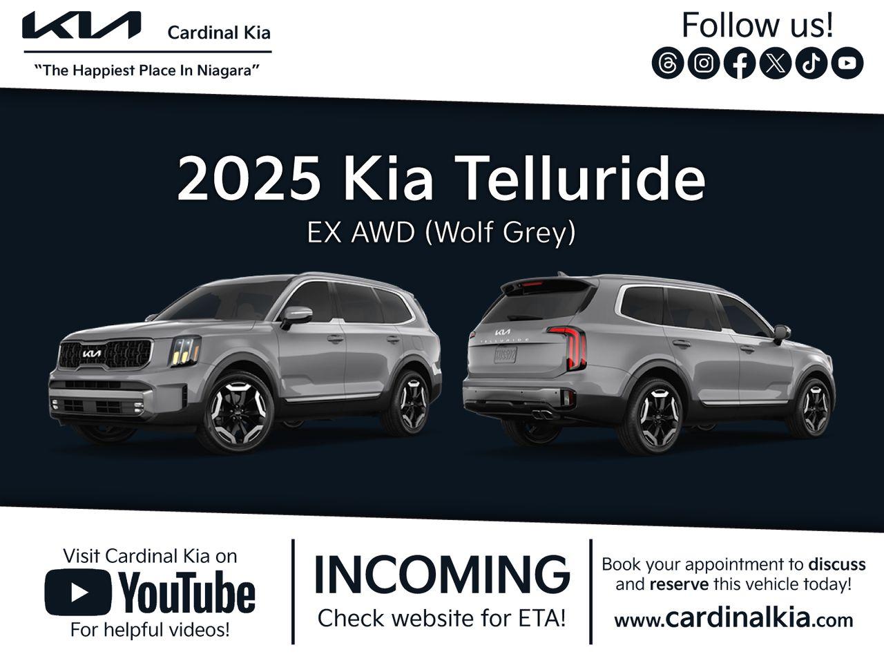 New 2025 Kia Telluride EX for sale in Niagara Falls, ON