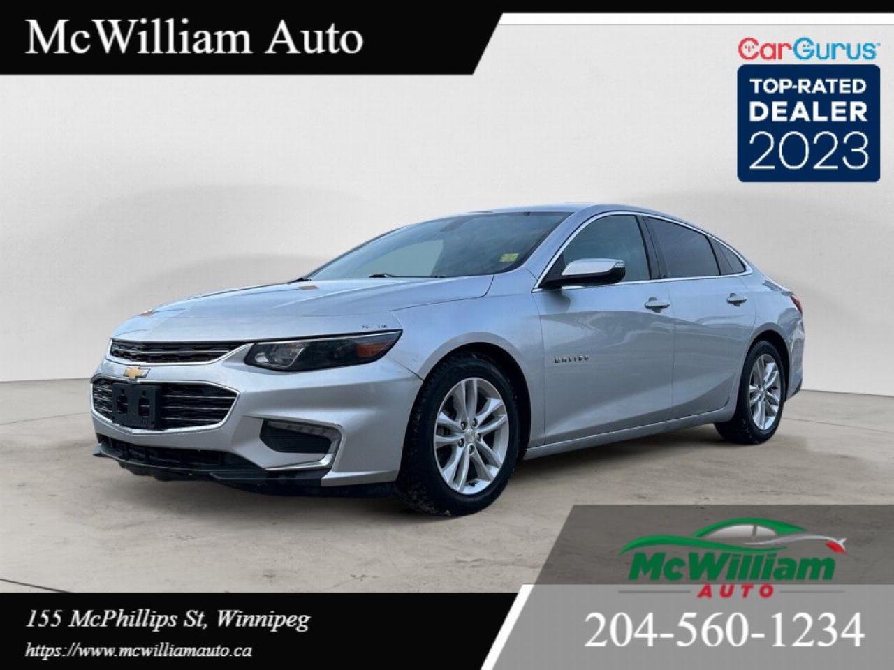 Used 2017 Chevrolet Malibu 1LT|APPLE CARPLAY|POWER SEATS|FUEL EFFICIENT| for sale in Winnipeg, MB