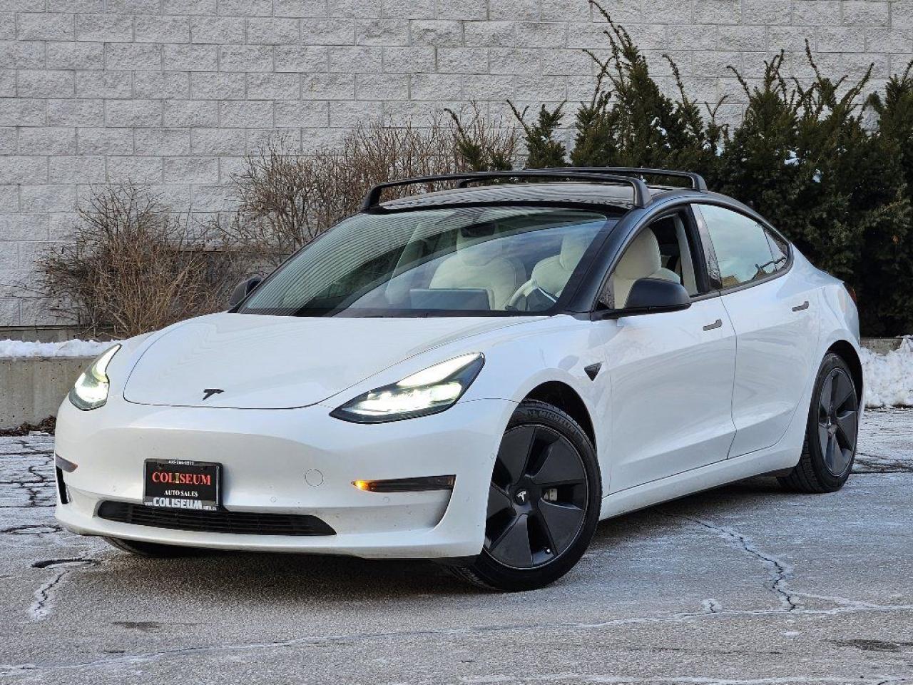 Used 2021 Tesla Model 3 STANDARD RANGE PLUS-WHITE INTERIOR-YOKE STEERING for sale in Toronto, ON