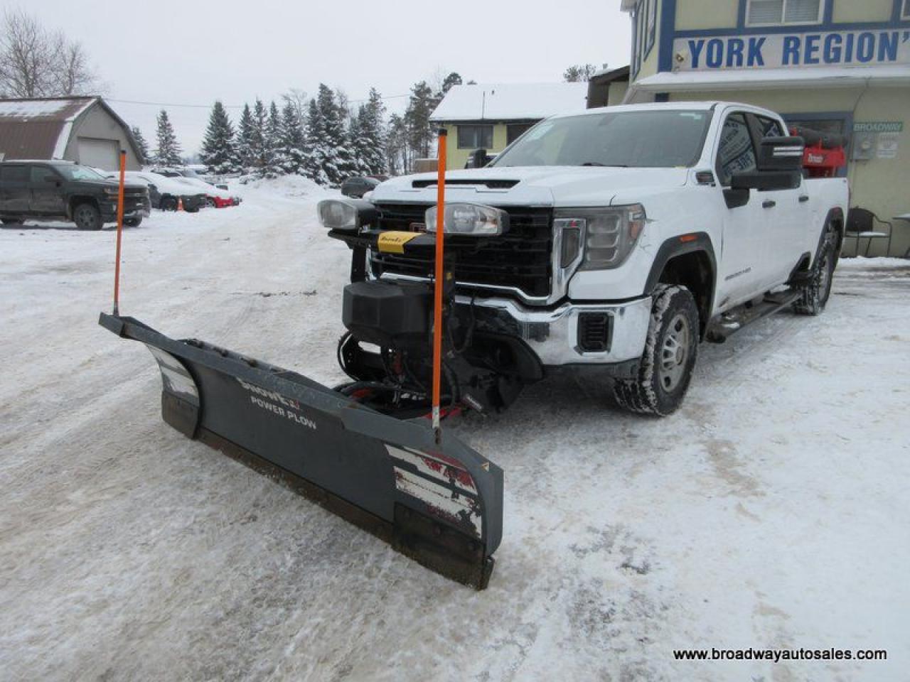 Used 2021 GMC Sierra 2500 3/4 TON SL-MODEL 6 PASSENGER 6.6L - V8.. 4X4.. CREW-CAB.. 6.6-BOX.. SNOW-EX-POWER-PLOW.. WESTERN-SALTER.. TRAILER BRAKE.. BLUETOOTH SYSTEM.. for sale in Bradford, ON