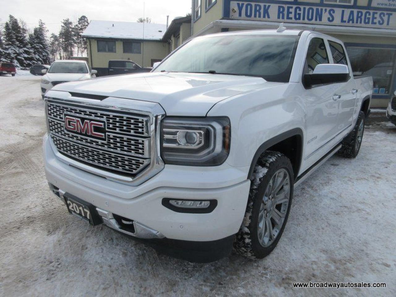 Used 2017 GMC Sierra 1500 LOADED DENALI-VERSION 5 PASSENGER 6.2L - V8.. 4X4.. CREW-CAB.. SHORTY.. NAVIGATION.. POWER SUNROOF.. LEATHER.. HEATED SEATS & WHEEL.. for sale in Bradford, ON