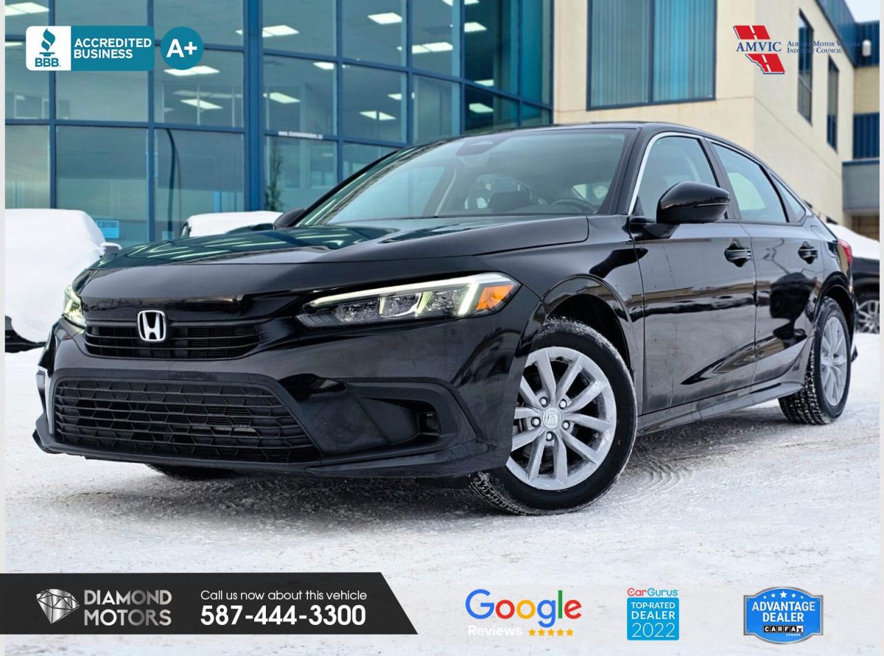 2L 4 CYLINDER ENGINE, REBUILT STATUS, PUSH START, REMOTE STARTER, KEYLESS ENTRY, HEATED SEATS, HEATED STEERING WHEEL, LANE ASSIST, APPLE CARPLAY/ANDROID AUTO, BACKUP CAMERA, ADAPTIVE CRUISE CONTROL, AND MUCH MORE! <br/> <br/>  <br/> <br/>  <br/> Just Arrived 2022 Honda Civic EX Black has 61,412 KM on it. 1.5L 4 Cylinder Engine engine, Front-Wheel Drive, CVT transmission, 5 Seater passengers, on special price for . <br/> <br/>  <br/> Book your appointment today for Test Drive. We offer contactless Test drives & Virtual Walkarounds. Stock Number: 25014 <br/> <br/>  <br/> At Diamond Motors, we are dedicated to providing you with an outstanding car-buying experience, offering quality pre-owned vehicles at prices that fit your budget. Our transparent and honest approach means you can expect straightforward guidance without any high-pressure sales tactics. We believe in building lasting relationships with our customers by offering personalized service tailored to your needs. From the moment you step onto our lot, our team is here to support you every step of the way, ensuring you leave confident in your decision. Trust, integrity, and customer satisfaction are the foundation of everything we do. <br/> <br/>  <br/> Why choose us? <br/>  <br/> Certified Pre-Owned Vehicles <br/> Family Owned & Operated <br/> Finance Available <br/> Extended Warranty <br/> Vehicles Priced to Sell <br/> No Pressure Environment <br/> Inspection & Carfax Report <br/> Professionally Detailed Vehicles <br/> Full Disclosure Guaranteed <br/> AMVIC Licensed <br/> BBB Accredited Business <br/> CarGurus Top-rated Dealer 2022 & 2024 <br/> <br/>  <br/> Phone to schedule an appointment @ 587-444-3300 or simply browse our inventory online www.diamondmotors.ca or come and see us at our location at <br/> 3403 93 street NW, Edmonton, T6E 6A4 <br/> <br/>  <br/> To view the rest of our inventory: <br/> www.diamondmotors.ca/inventory <br/> <br/>  <br/> All vehicle features must be confirmed by the buyer before purchase to confirm accuracy. All vehicles have an inspection work order and accompanying Mechanical fitness assessment. All vehicles will also have a Carproof report to confirm vehicle history, accident history, salvage or stolen status, and jurisdiction report. <br/>