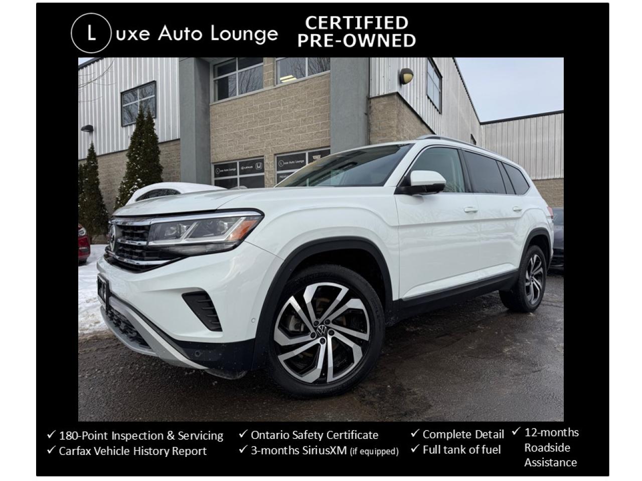 Used 2021 Volkswagen Atlas EXECLINE AWD, LEATHER, PANO ROOF, CLEAN! LOADED!! for sale in Orleans, ON