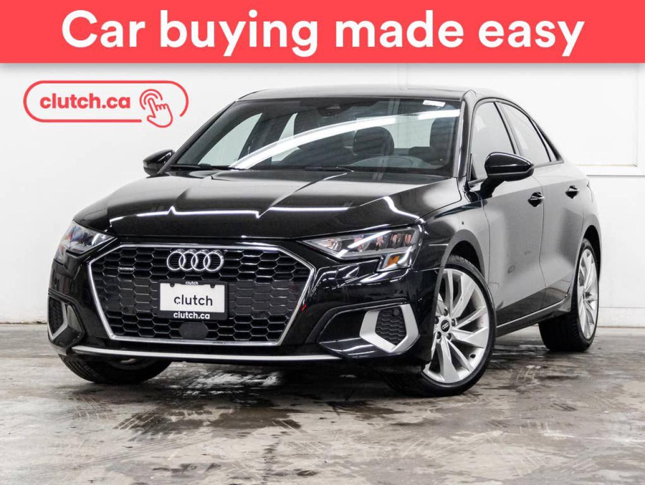 Used 2022 Audi A3 Komfort AWD w/ Apple CarPlay & Android Auto, Power Moonroof, Rearview Cam for sale in Toronto, ON