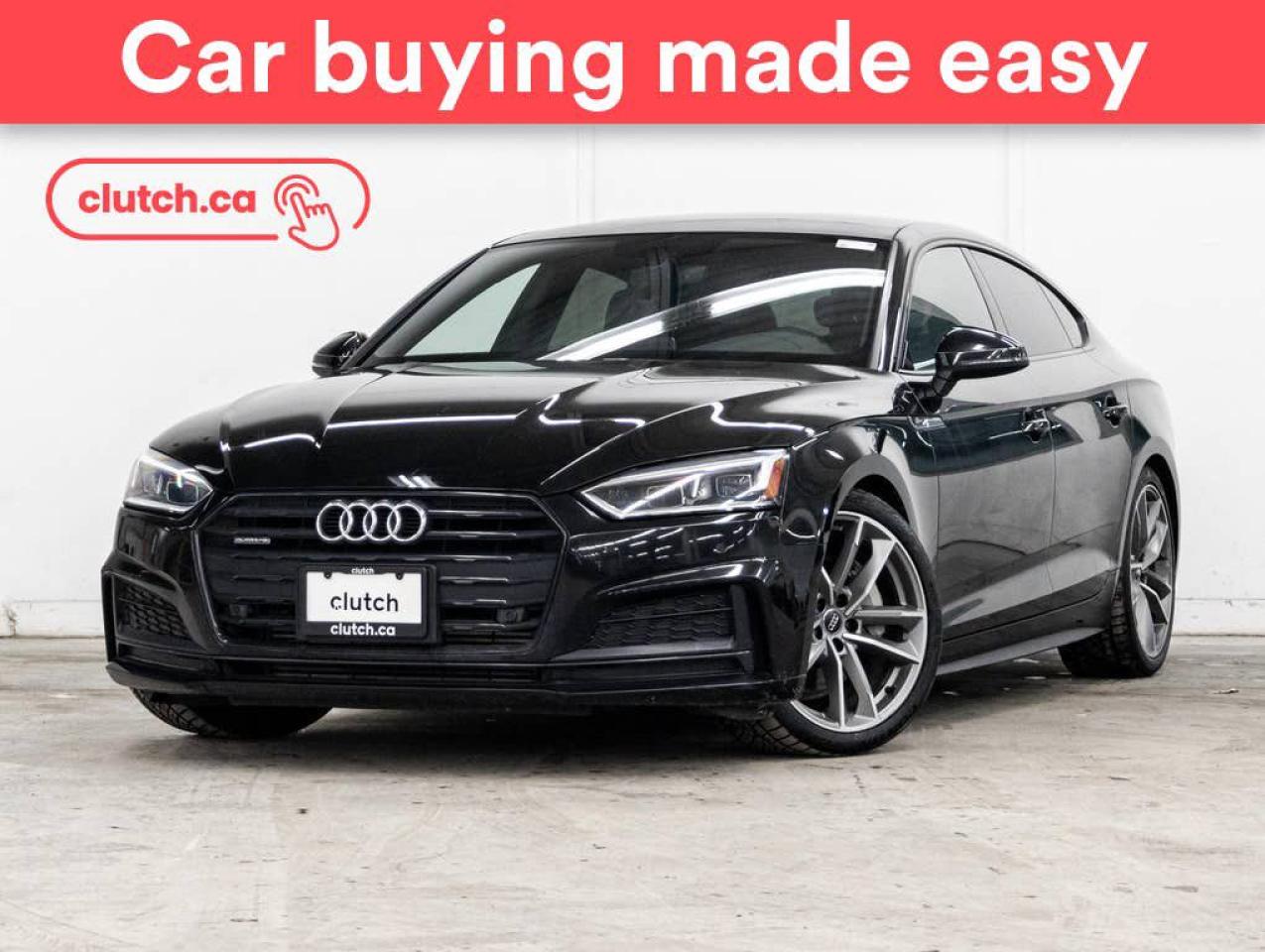 Used 2019 Audi A5 Progressiv AWD w/ Apple CarPlay & Android Auto, Tri Zone A/C, Power Sunroof for sale in Toronto, ON