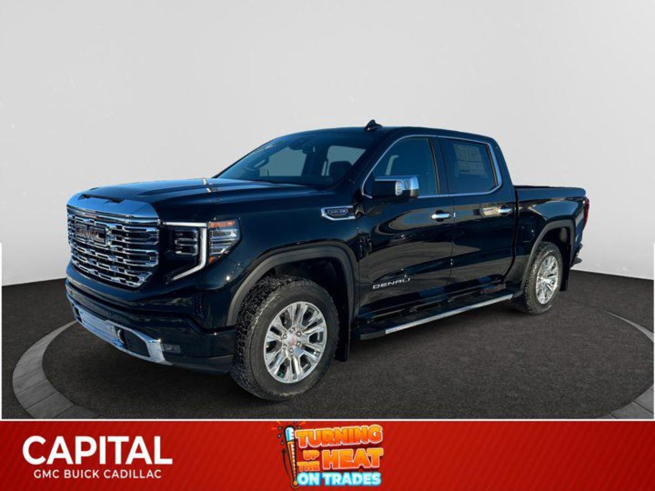 This 2025 GMC Sierra 1500 in Onyx Black is equipped with 4WD and Gas V8 5.3L/325 engine.The Next Generation Sierra redefines what it means to drive a pickup. The redesigned for 2019 Sierra 1500 boasts all-new proportions with a larger cargo box and cabin. It also shaves weight over the 2018 model through the use of a lighter boxed steel frame and extensive use of aluminum in the hood, tailgate, and doors.To help improve the hitching and towing experience, the available ProGrade Trailering System combines intelligent technologies to offer an in-vehicle Trailering App, a companion to trailering features in the myGMC app and multiple high-definition camera views.GMC has altered the pickup landscape with groundbreaking innovation that includes features such as available Rear Camera Mirror and available Multicolour Heads-Up Display that puts key vehicle information low on the windshield. Innovative safety features such as HD Surround Vision and Lane Change Alert with Side Blind Zone alert will also help you feel confident and in control in the Next Generation Seirra.Key features of the Sierra Denali include: Taller stance and more dominant presence, GMC MultiPro Tailgate, Adaptive Rice Control, Authentic perforated Forge leather-appointed seating and open-pore ash wood trim, Available Head-Up Display and HD Rear Camera Mirror, and Available 420 hp 6.2L V8 with 10-speed automatic transmission.Check out this vehicles pictures, features, options and specs, and let us know if you have any questions. Helping find the perfect vehicle FOR YOU is our only priority.P.S...Sometimes texting is easier. Text (or call) 306-801-9090 for fast answers at your fingertips!Dealer License #914248Disclaimer: All prices are plus taxes & include all cash credits & loyalties. See dealer for Details.